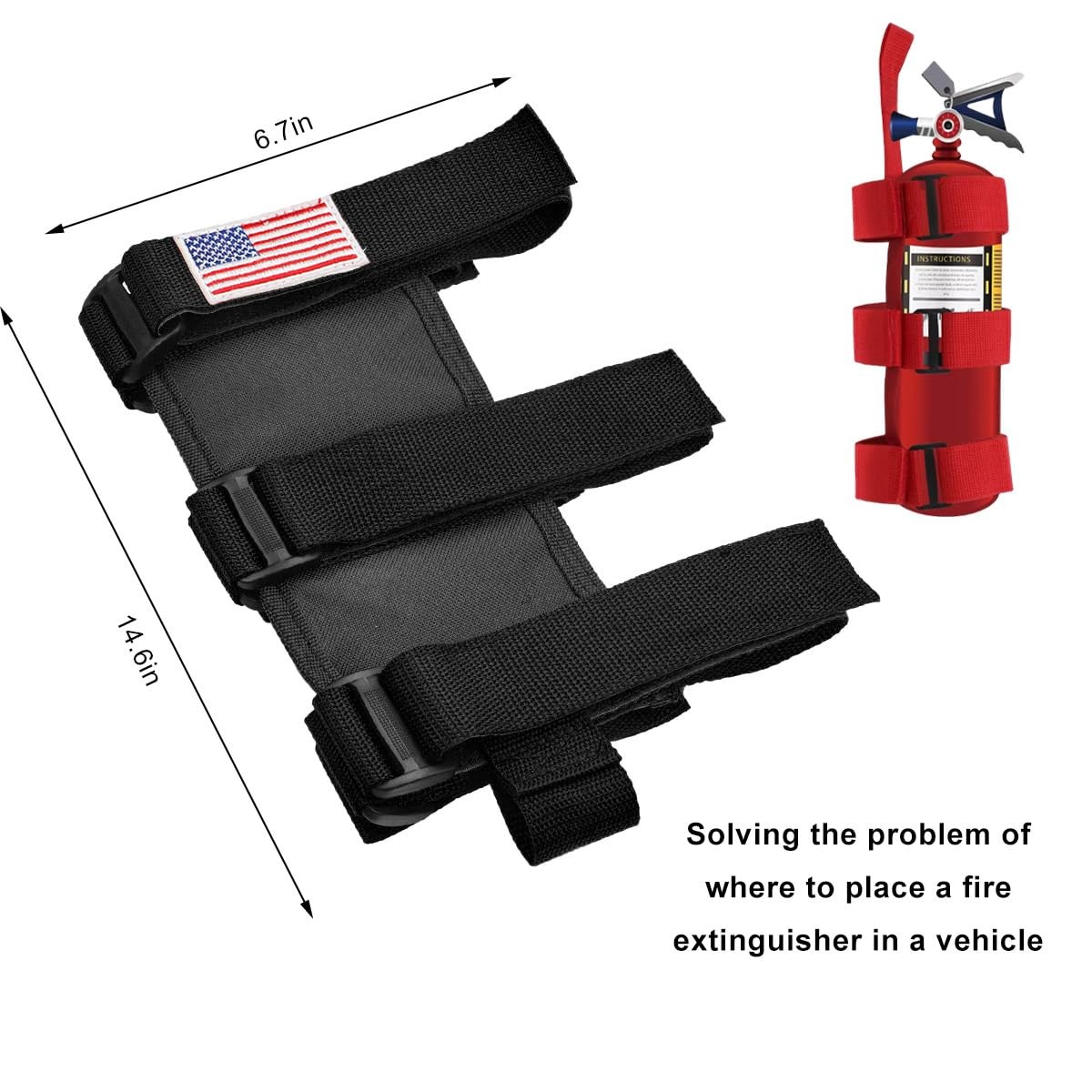 Adjustable Fire Extinguisher Mount Bracket Holder Stand Rack Car Mounting