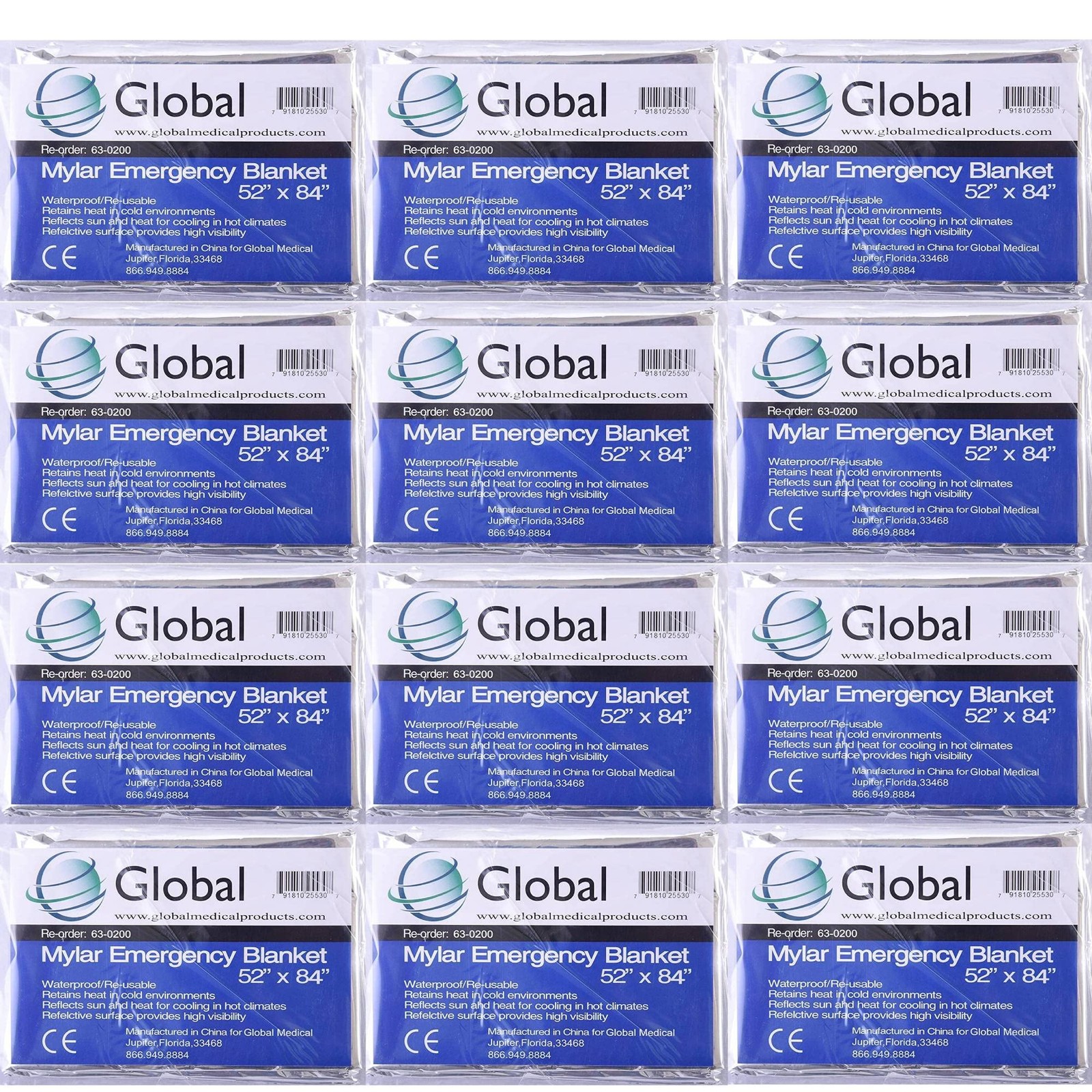 Emergency Mylar Thermal Blankets – Pack of 12 | Survival Space Fire Blankets …