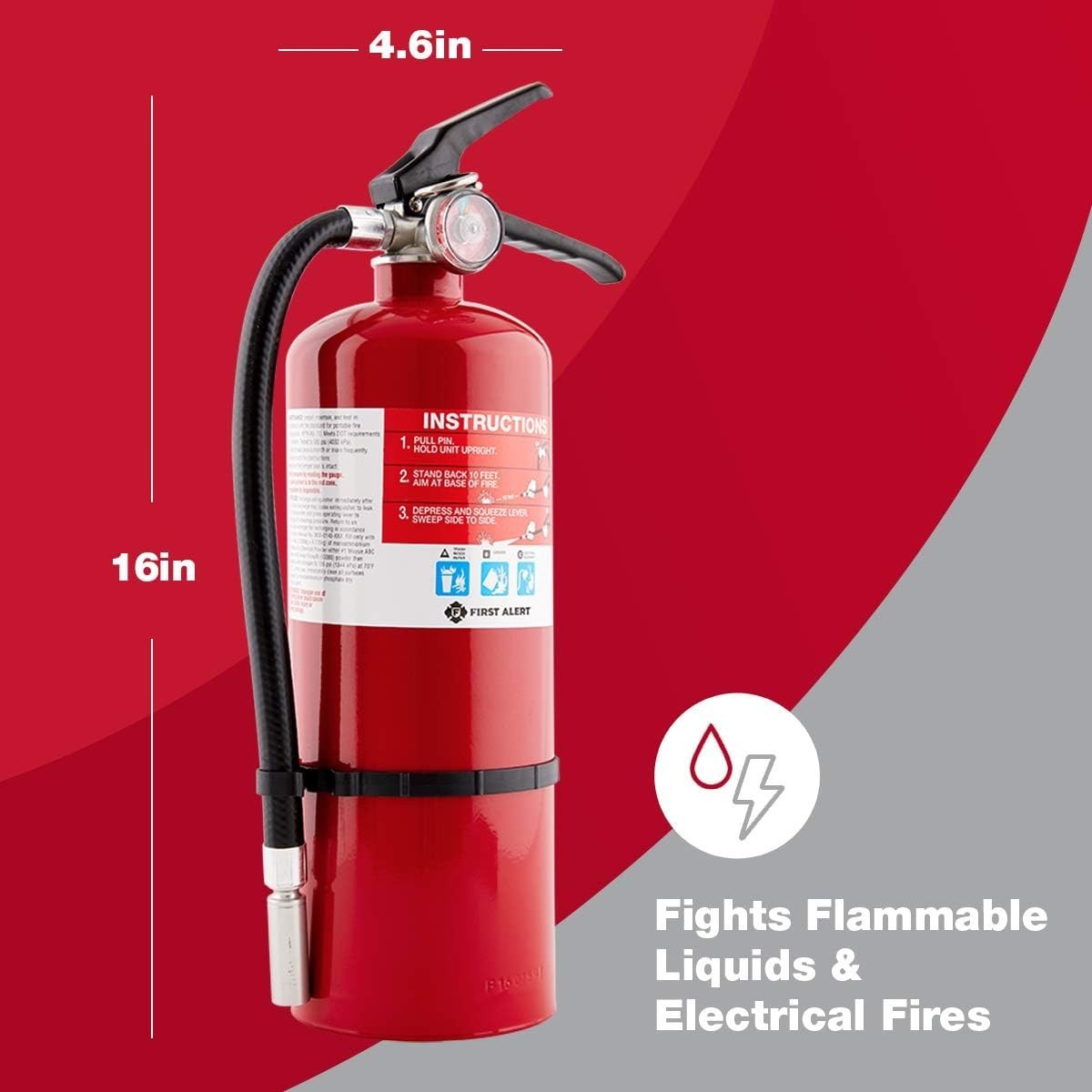 Rechargeable HOME2PRO Fire Extinguisher – Metal Construction, Ideal for Any Fire
