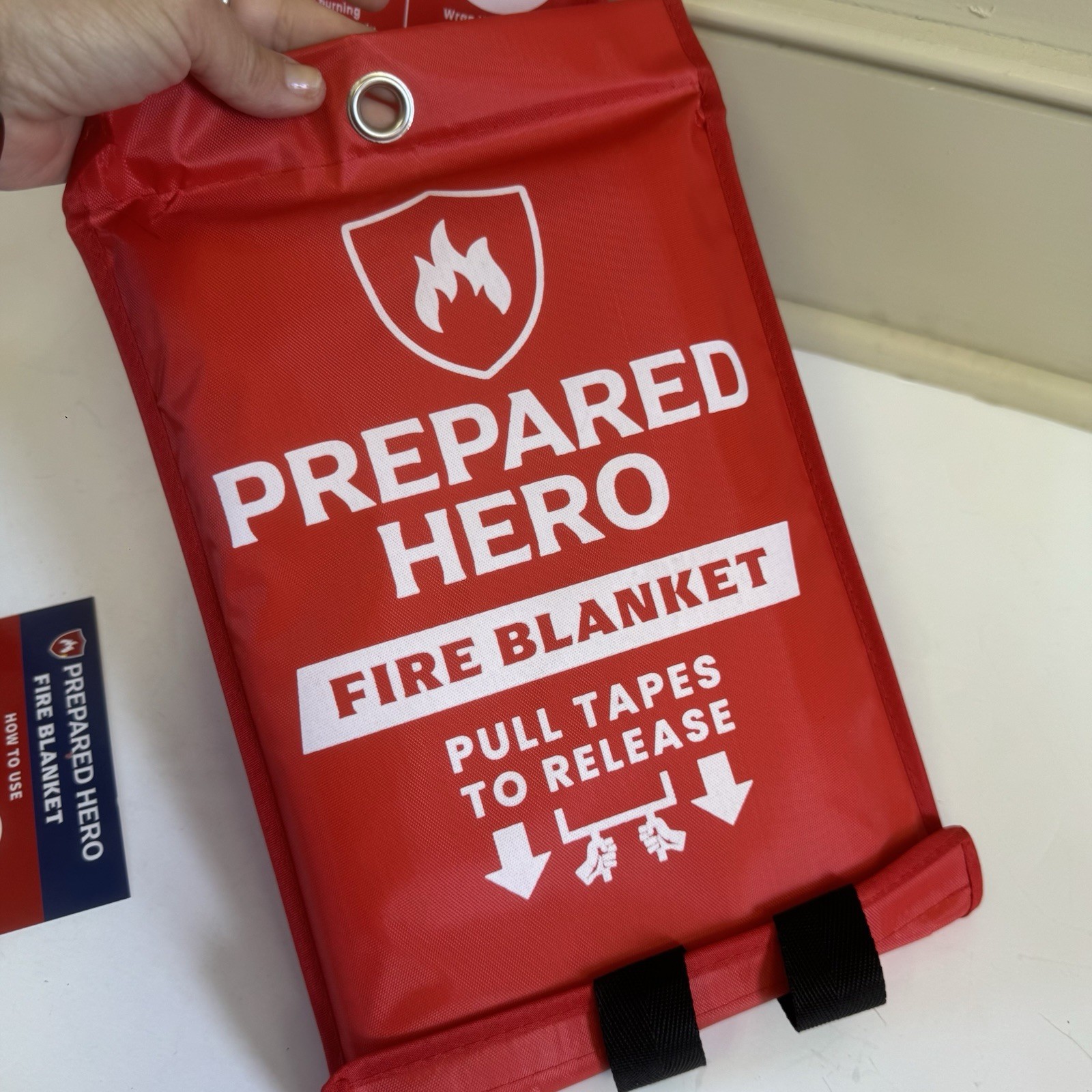 Prepared Hero Fire Blanket 39″×39″ Fiberglass Home Emergency Safety 2 Pack