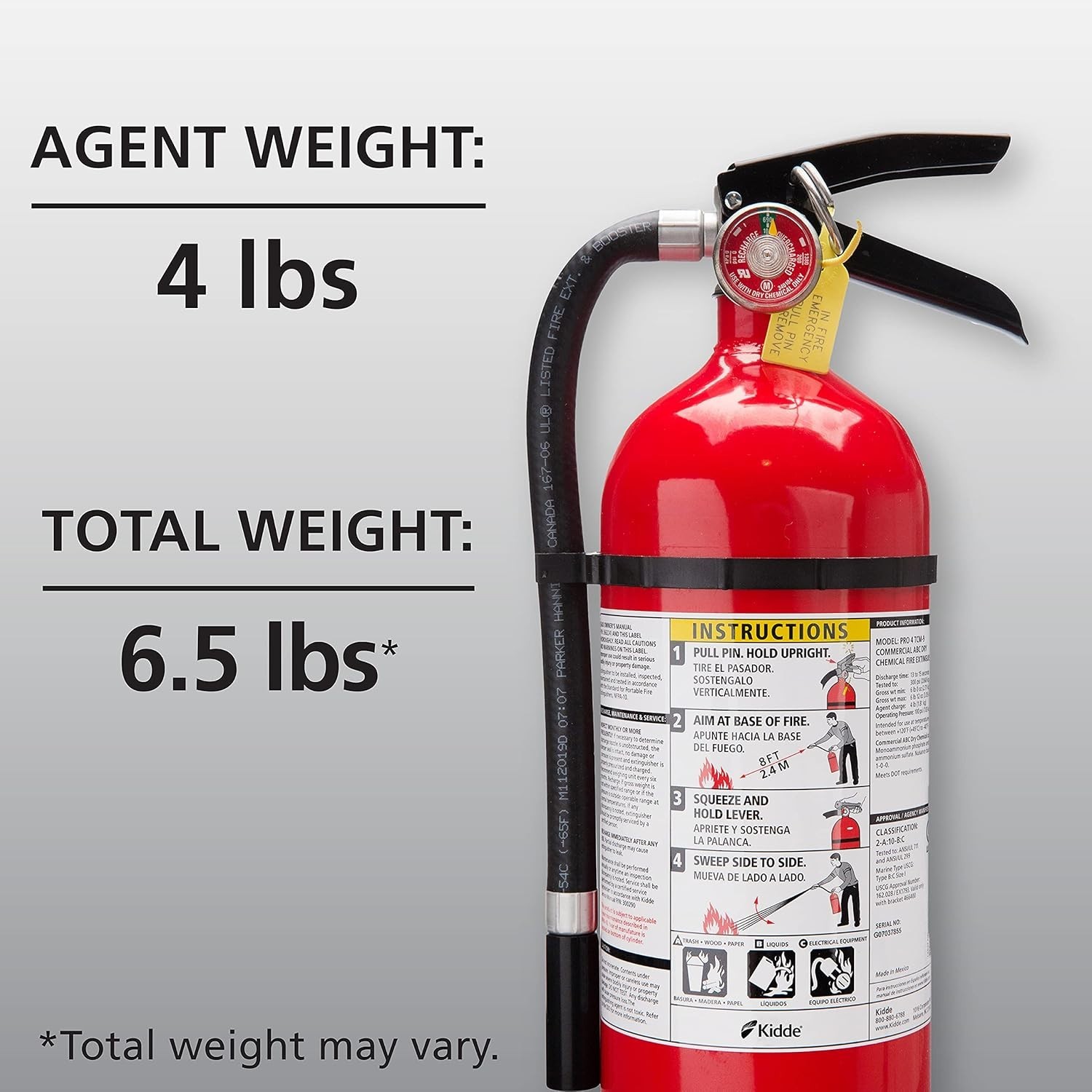 Pro 210 Rechargeable Fire Extinguisher – Lightweight & Effective Home Solution