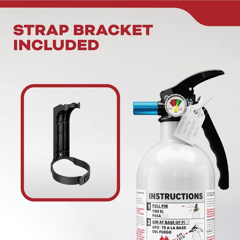 Home Fire Extinguisher 5BC Class B C Metal Construct Easy Mount UL Listed New