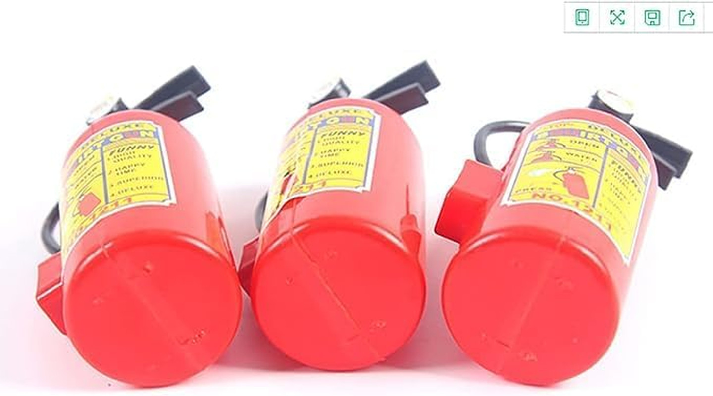 3Pcs Realistic Fire Extinguisher Toys, 4 Inches Refillable Firefighter Water Squ