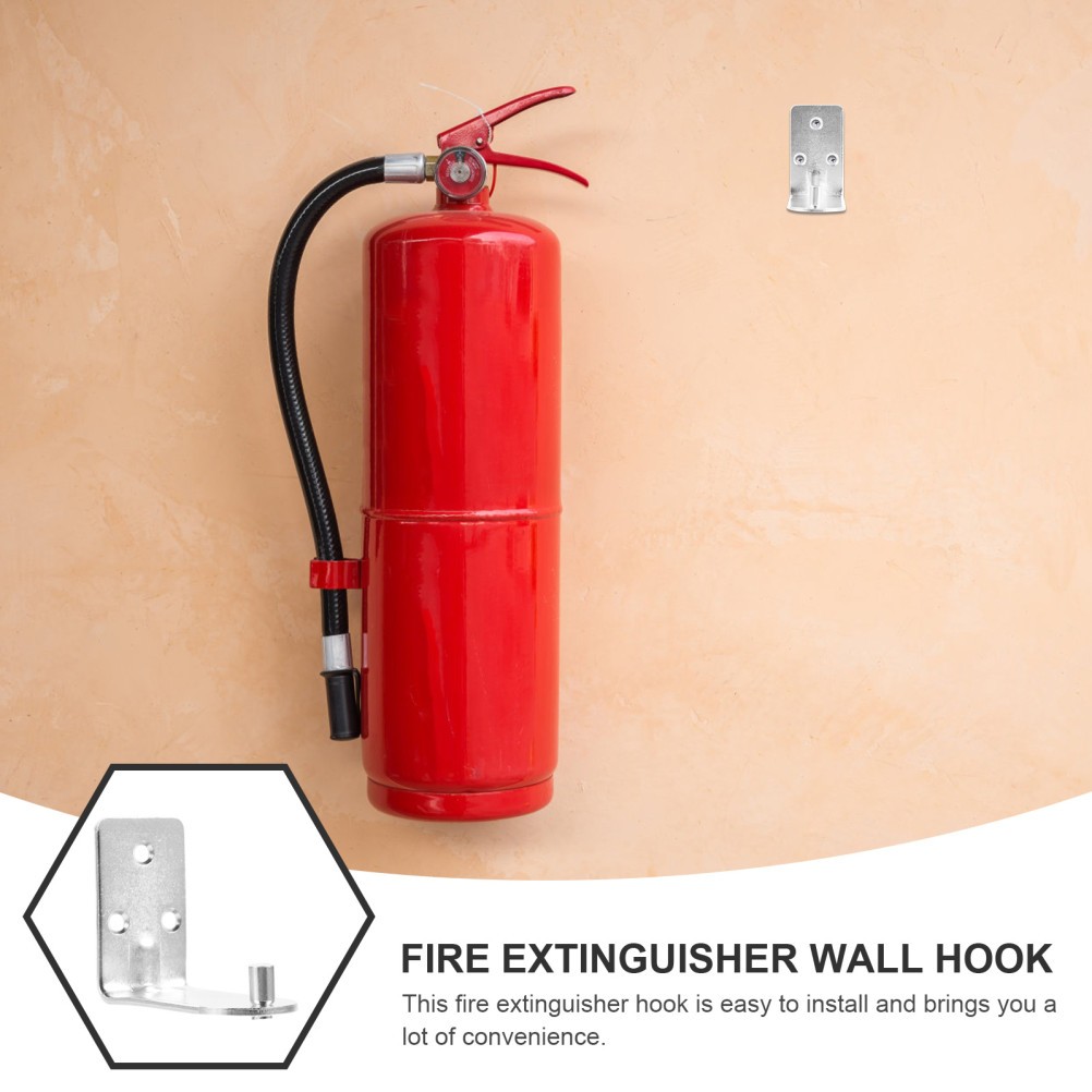 10Pcs Metal Fire Extinguisher Wall Mount Brackets L Shaped Holder Transparent