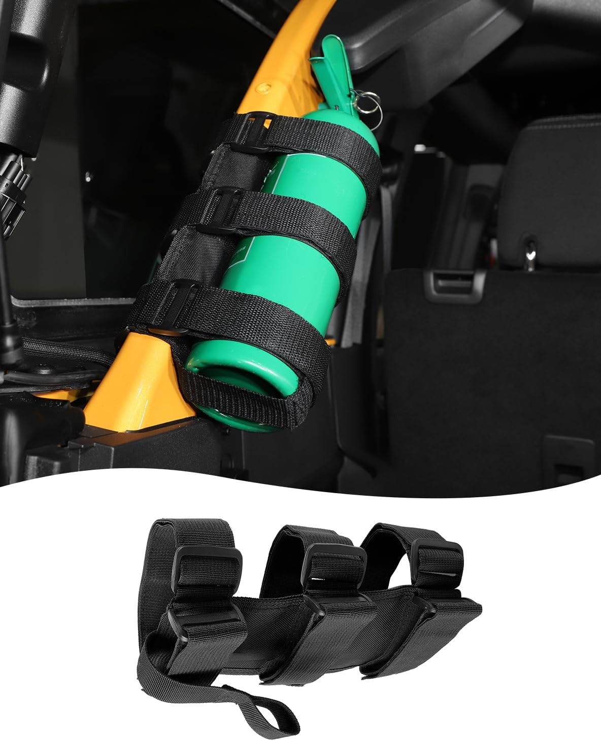 Adjustable Roll Bar Fire Extinguisher Mount Holder 3 Lb for Jeep Wrangler Unlimi