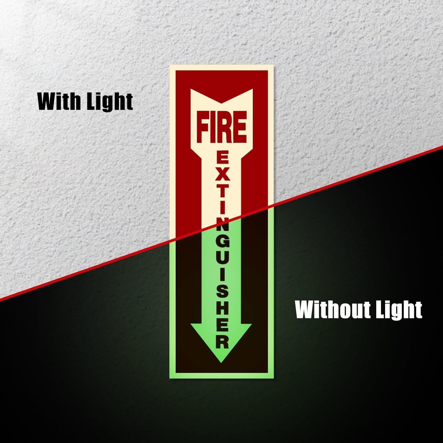 🧯5-Lot-Glow in the Dark 4″X12″ Durable Self Adhesive Waterproof & UV Protected
