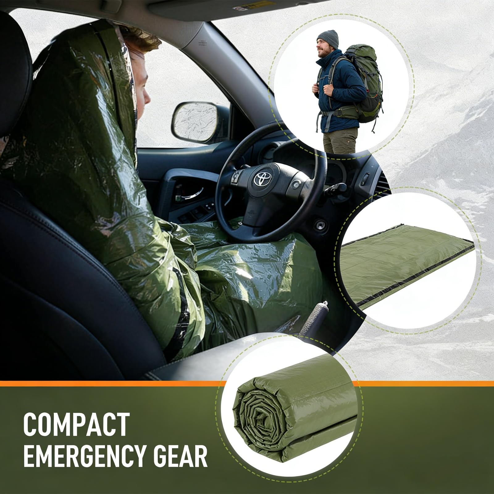 Sleeping Bag, Blanket, Emergency Sleeping Bag, Compact Lightweight, Waterproo…