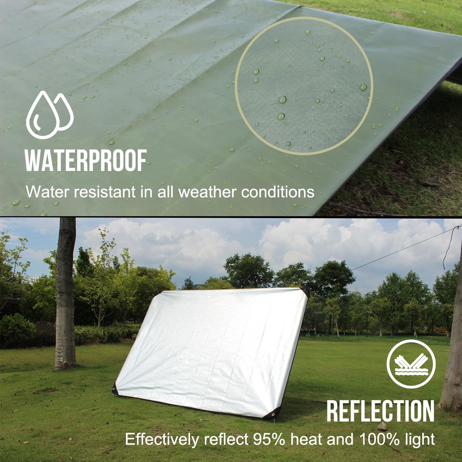 Almighty Equip:LYN All-Weather Heavy Duty Solar Emergency Survival Blanket-1….