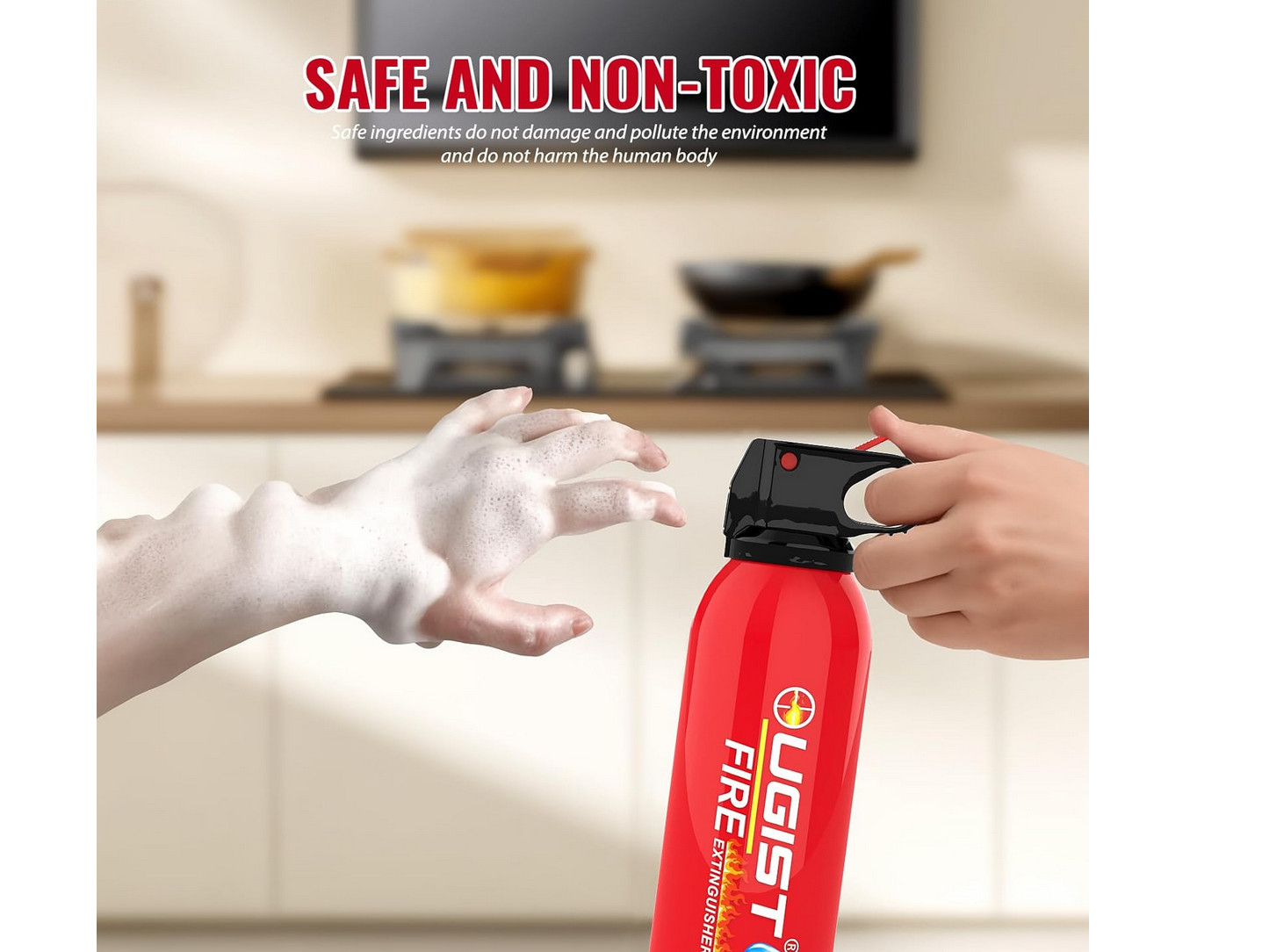 4 In1 Fire Extinguisher with Mount Fire Extinguishers for the House/Car/Kitchen