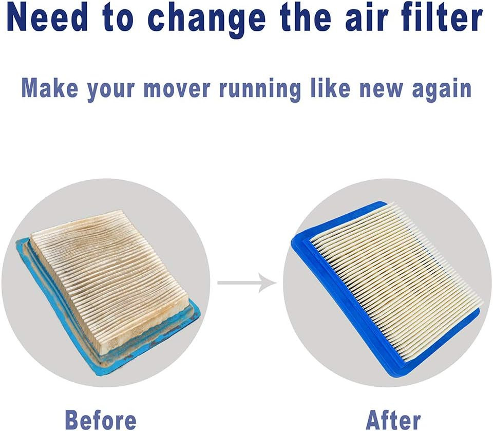 5 Pack 491588S Air Filter, Compatible with Briggs Stratton 491588 4915885 Flat O