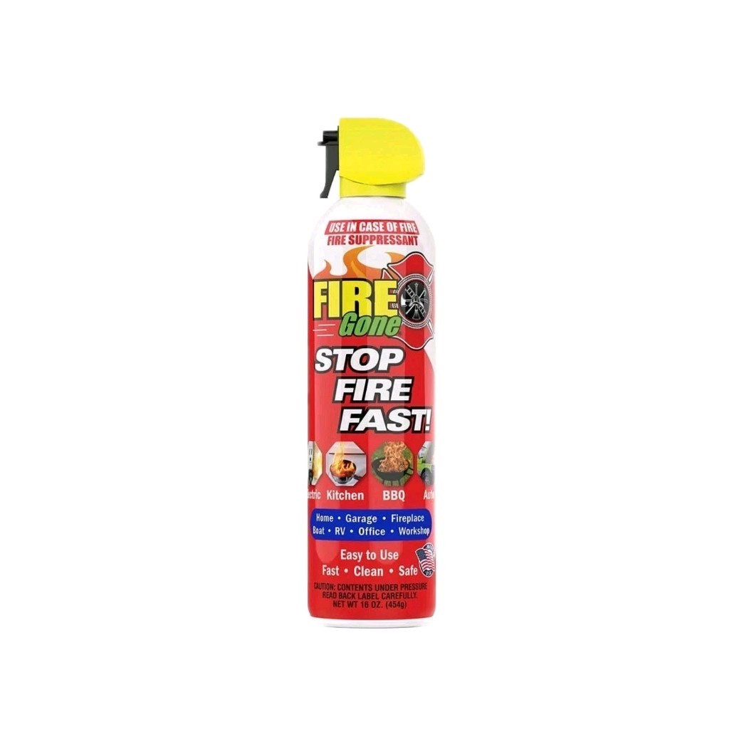 *Case of 6* Fire Gone Multiple Use Safety Fire Extinguisher Spray 16 oz