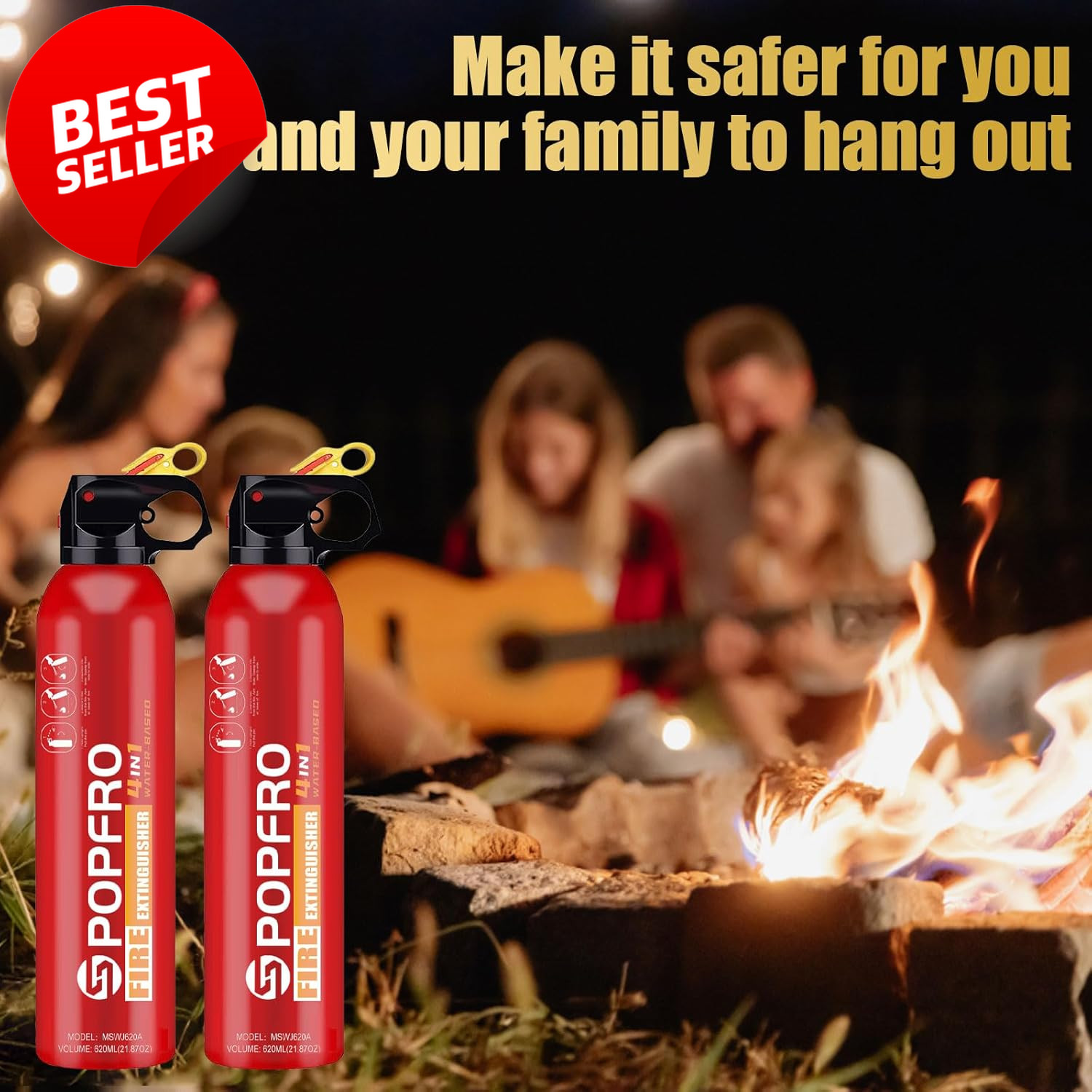 4in1 Portable Fire Extinguisher Home Car Kitchen – US
