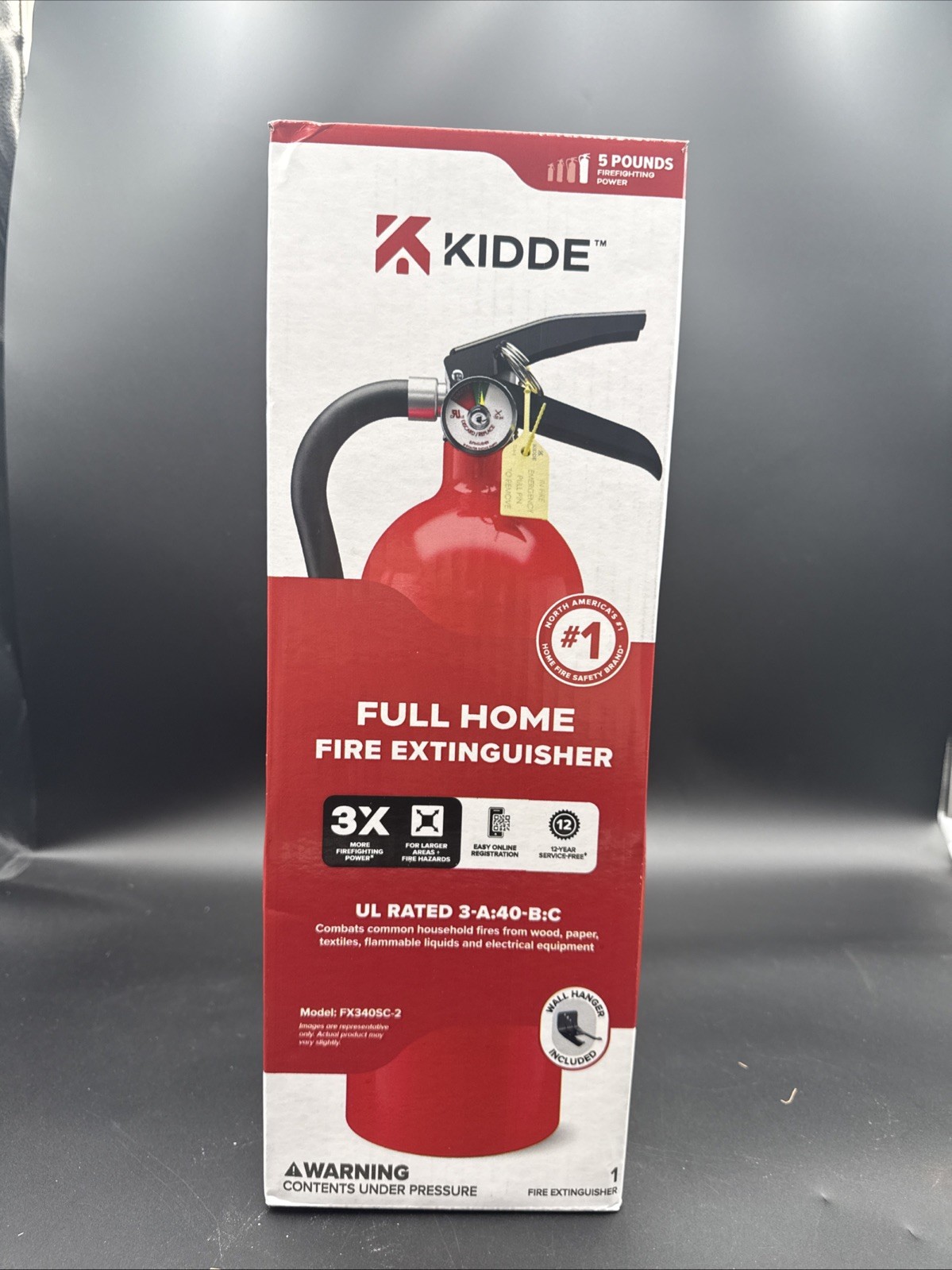 Kidde Full Home Fire Extinguisher Model FX340SC-2 5LB