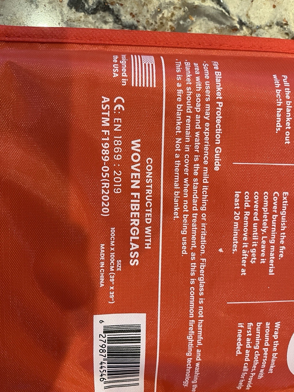 Prepared Hero Fire Blanket 39″×39″ Fiberglass Home Emergency Safety Blanket NEW