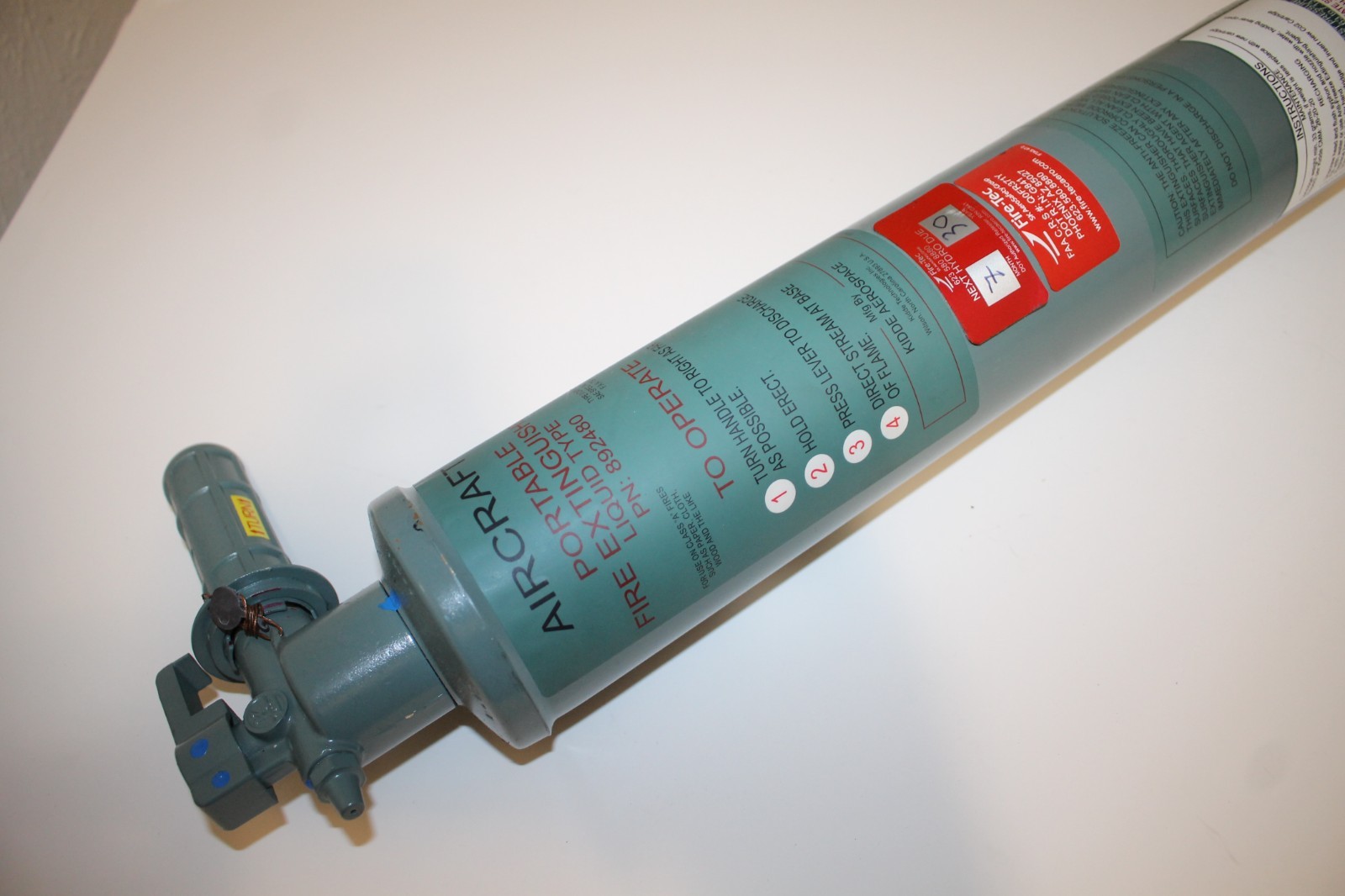 Kidde Aircraft Fire Extinguisher Part 892480 7/2030