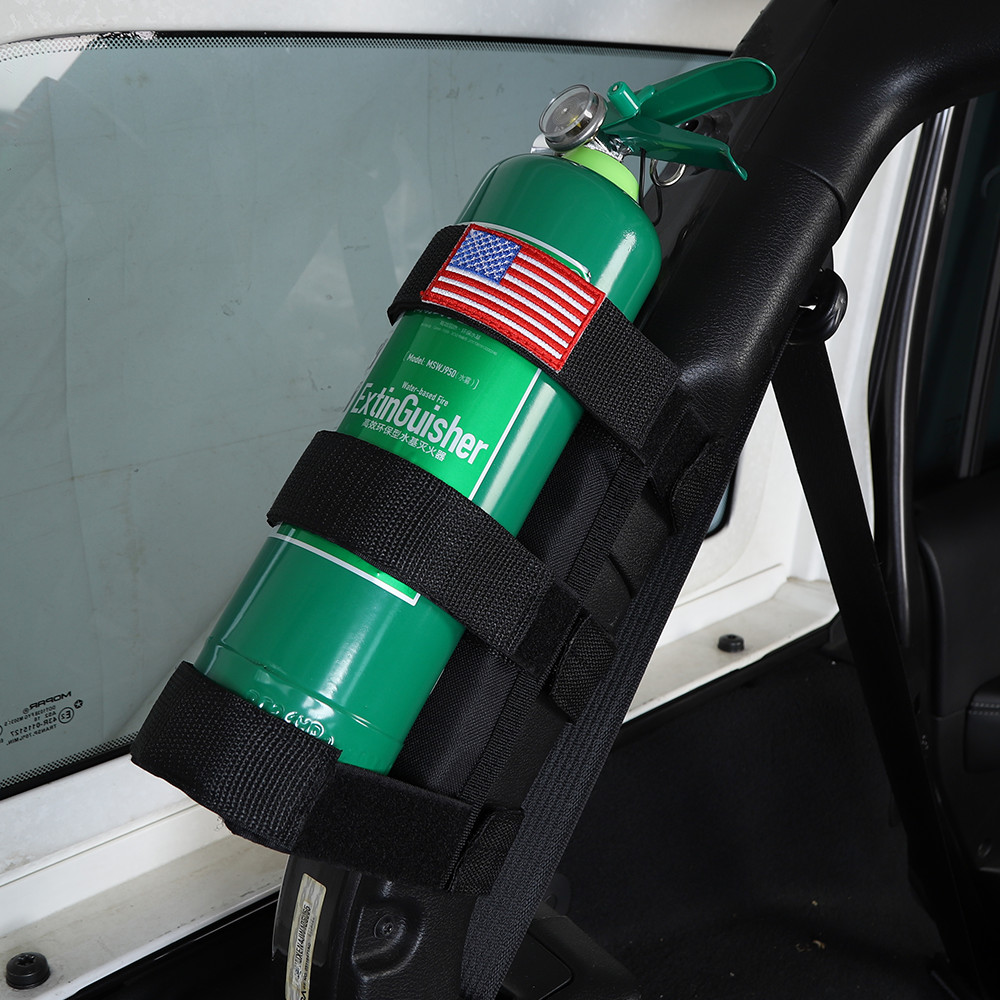 Car Roll Bar Fire Extinguisher Holder Mount Bracket for Jeep Wrangler TJ JKU JL