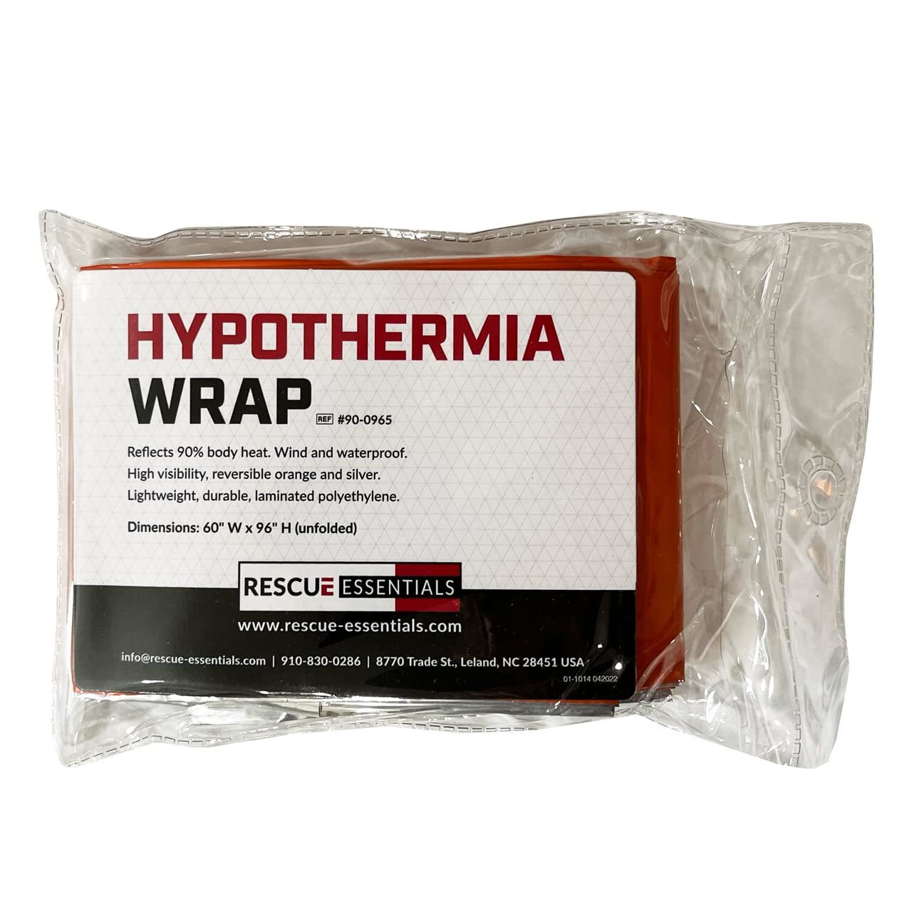 Als Hypothermia Wrap Blanket Oversized 60″ X 96″ Mylar/lightweight Polyethylene