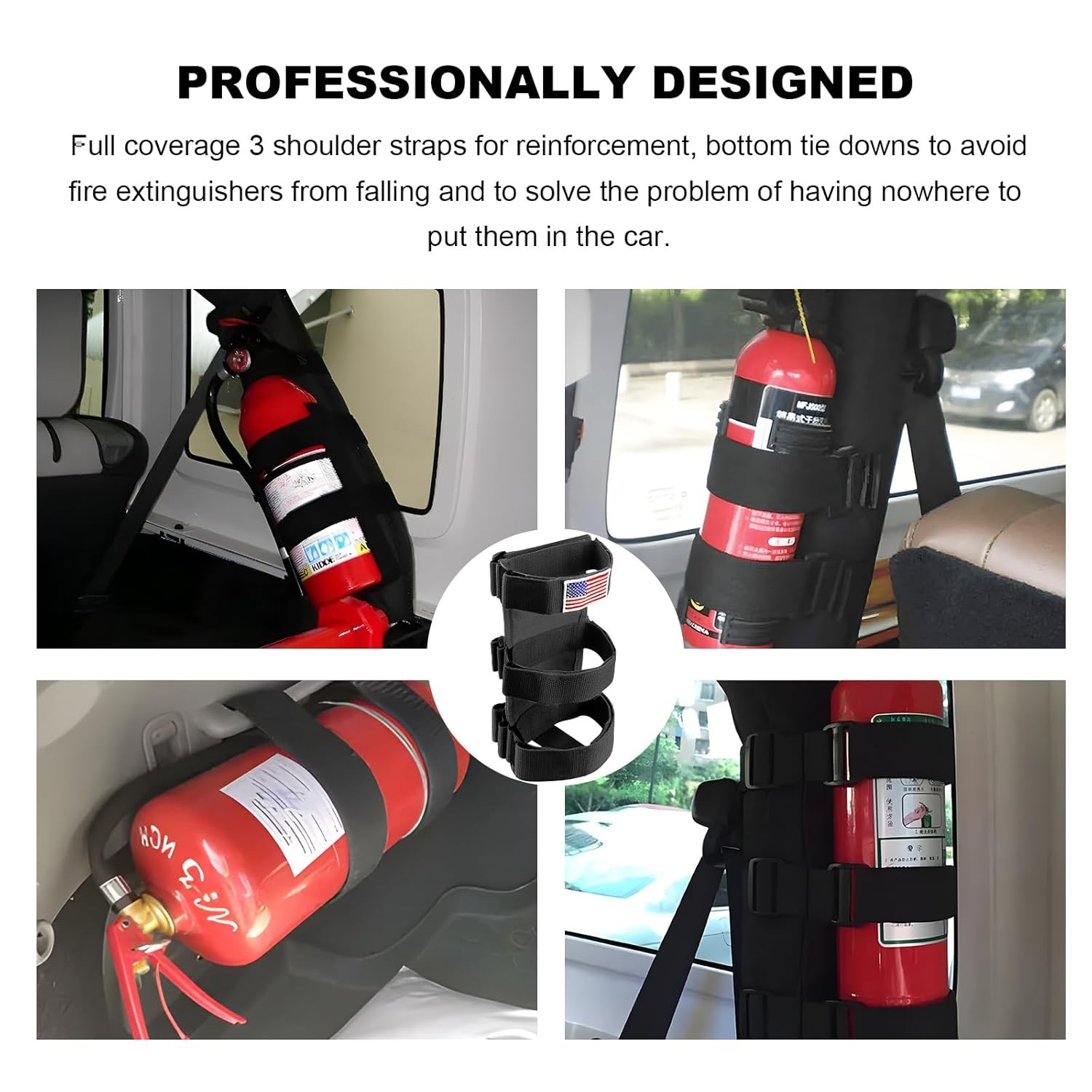 Adjustable Extinguisher Mount Strap for Truck Roll Bar Fire Extinguisher Holder