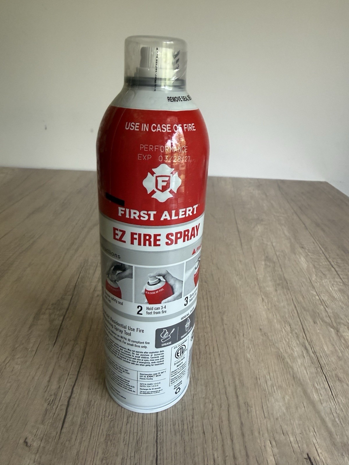 NEW First Alert EZ Fire Spray 14 OZ Stops Fires Fast Exp 03/28/27
