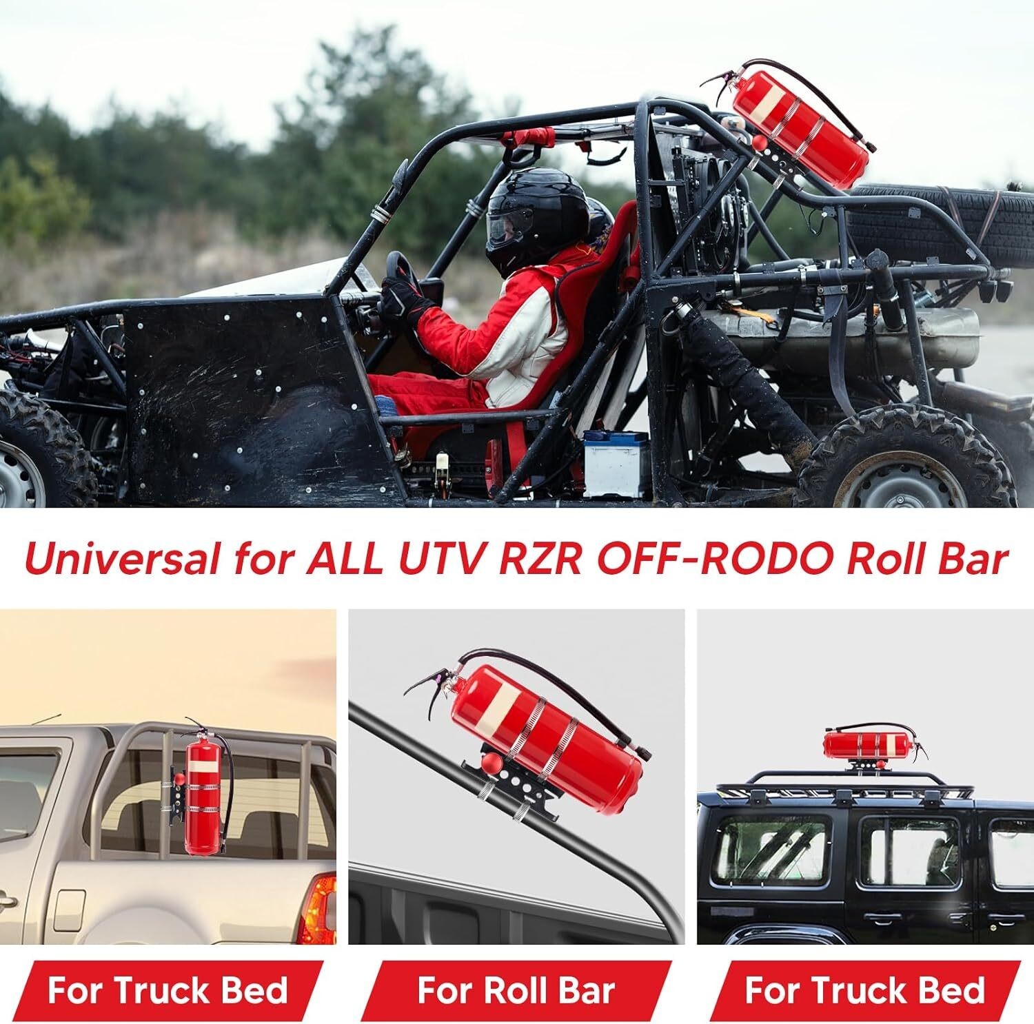 Car Fire Extinguisher Holder Mount Bracket Adjustable For Jeep Wrangler JK JL LJ