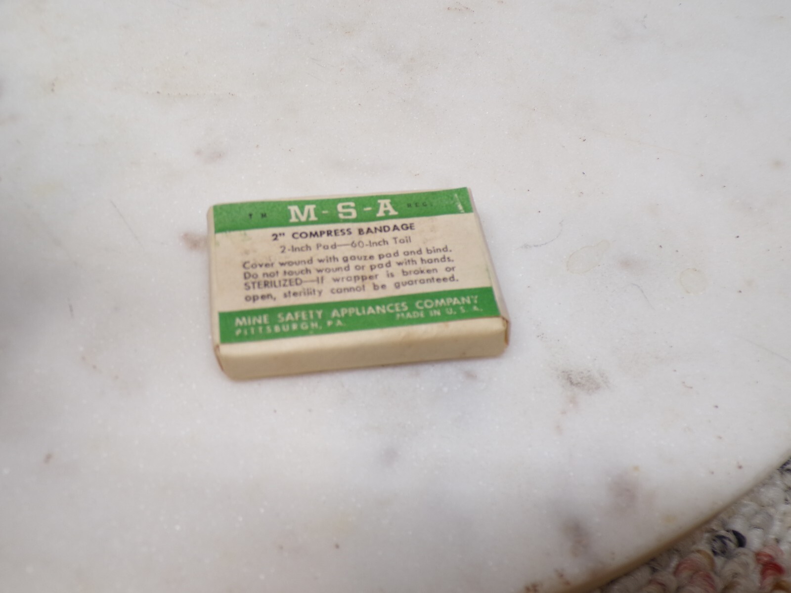 Mine Safety Appliances Co Pittsburgh PA M-S-A First Aid Kit Type D Metal Case