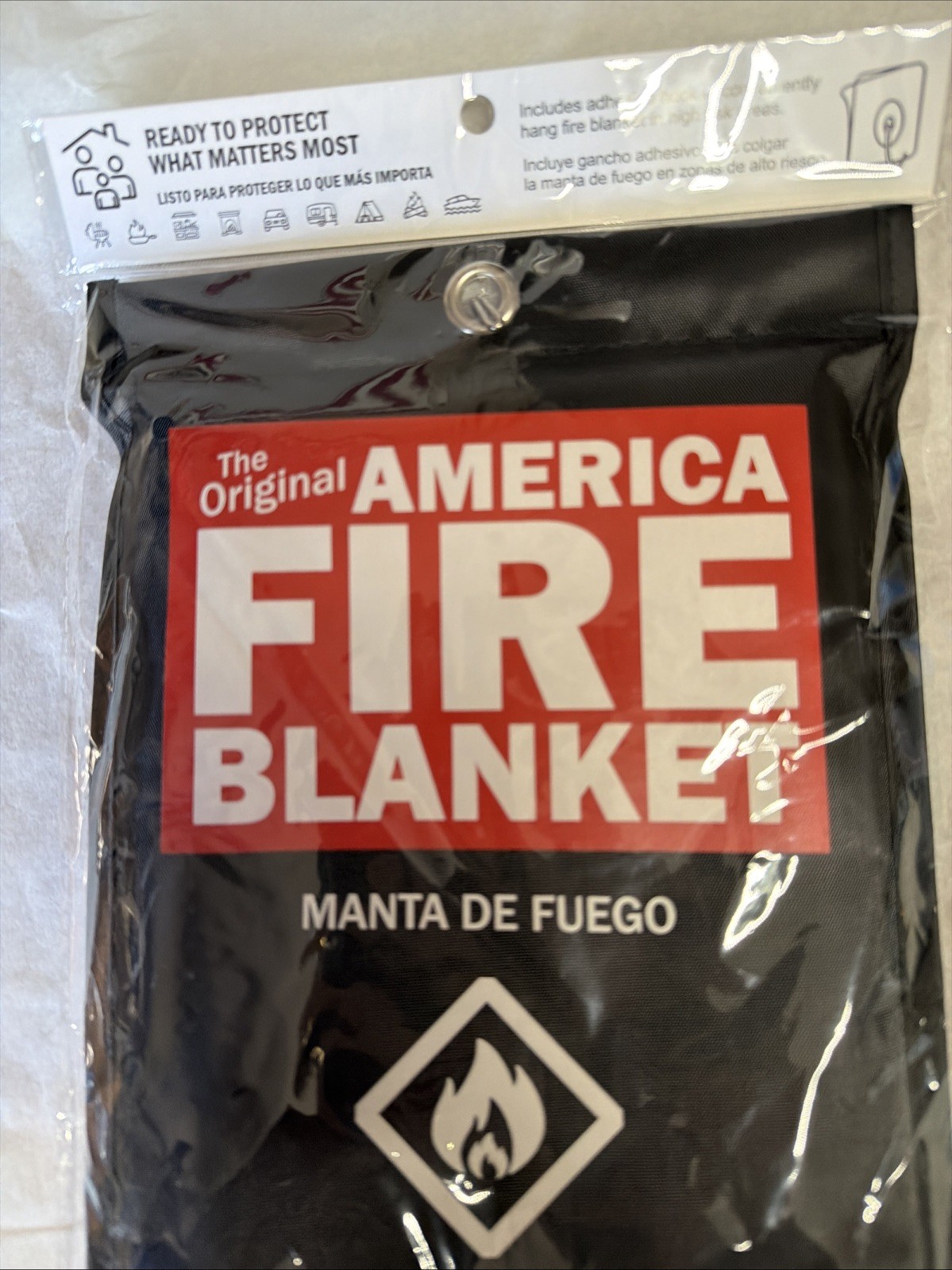 1 – Emergency Fire Blanket 40×40” Fireman Commercial Road Grade Never Expires