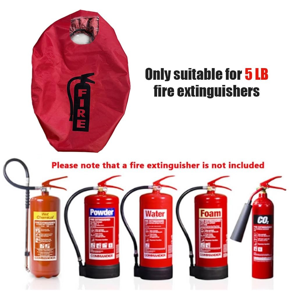 Fire Extinguisher Cover – Heavy Duty Fire Safety Protective Sleeve from scuff…