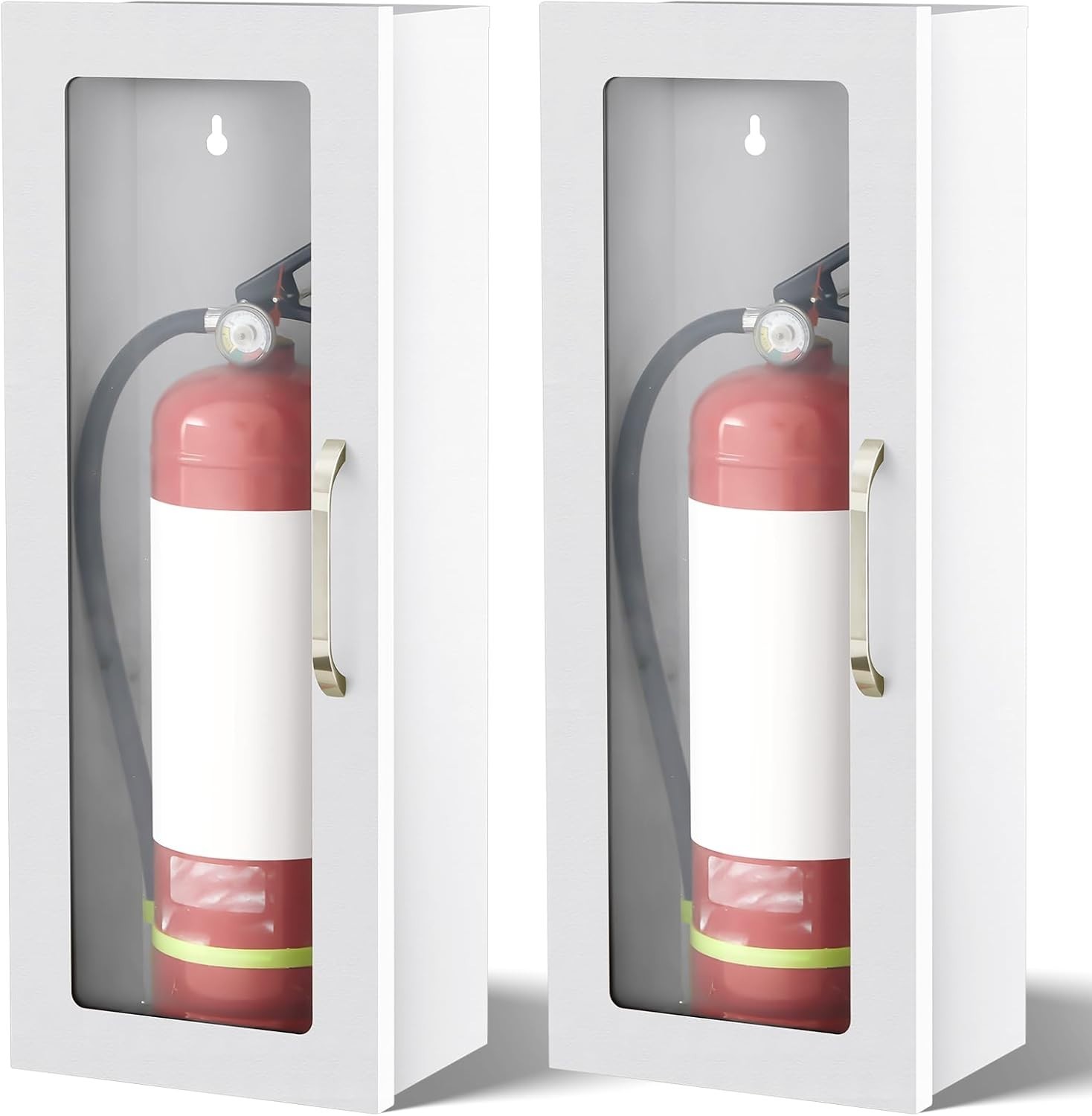 2 Pack Fire Extinguisher Cabinet – Wall Mount Steel Holder for Indoor/Outdoor