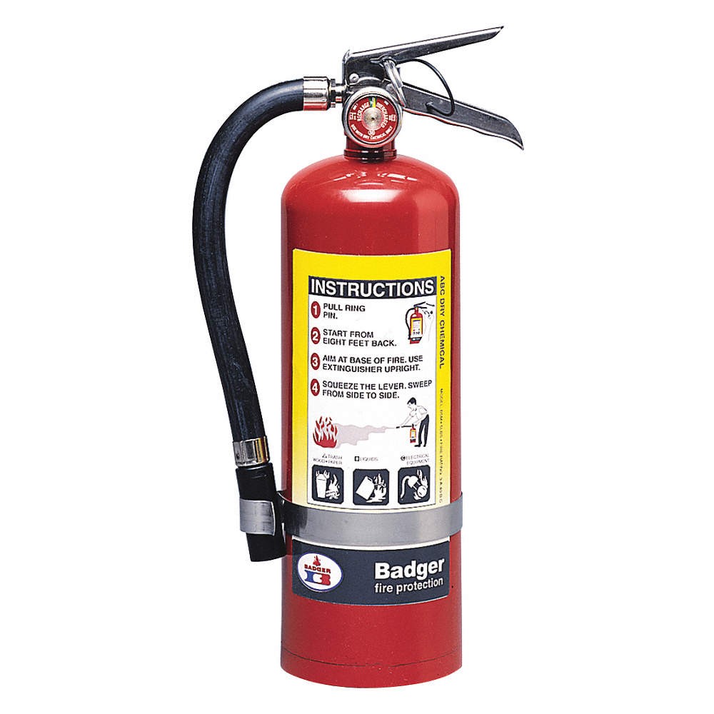 BADGER B5M-B Fire Extinguisher,Steel,Red,ABC 36MA17