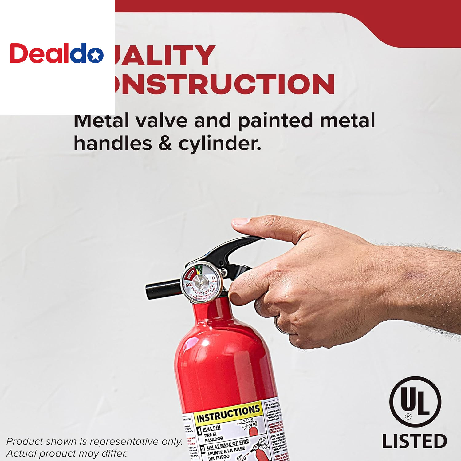 Basic Fire Extinguisher for Home, Office, Residential, Single-Use, 5BC