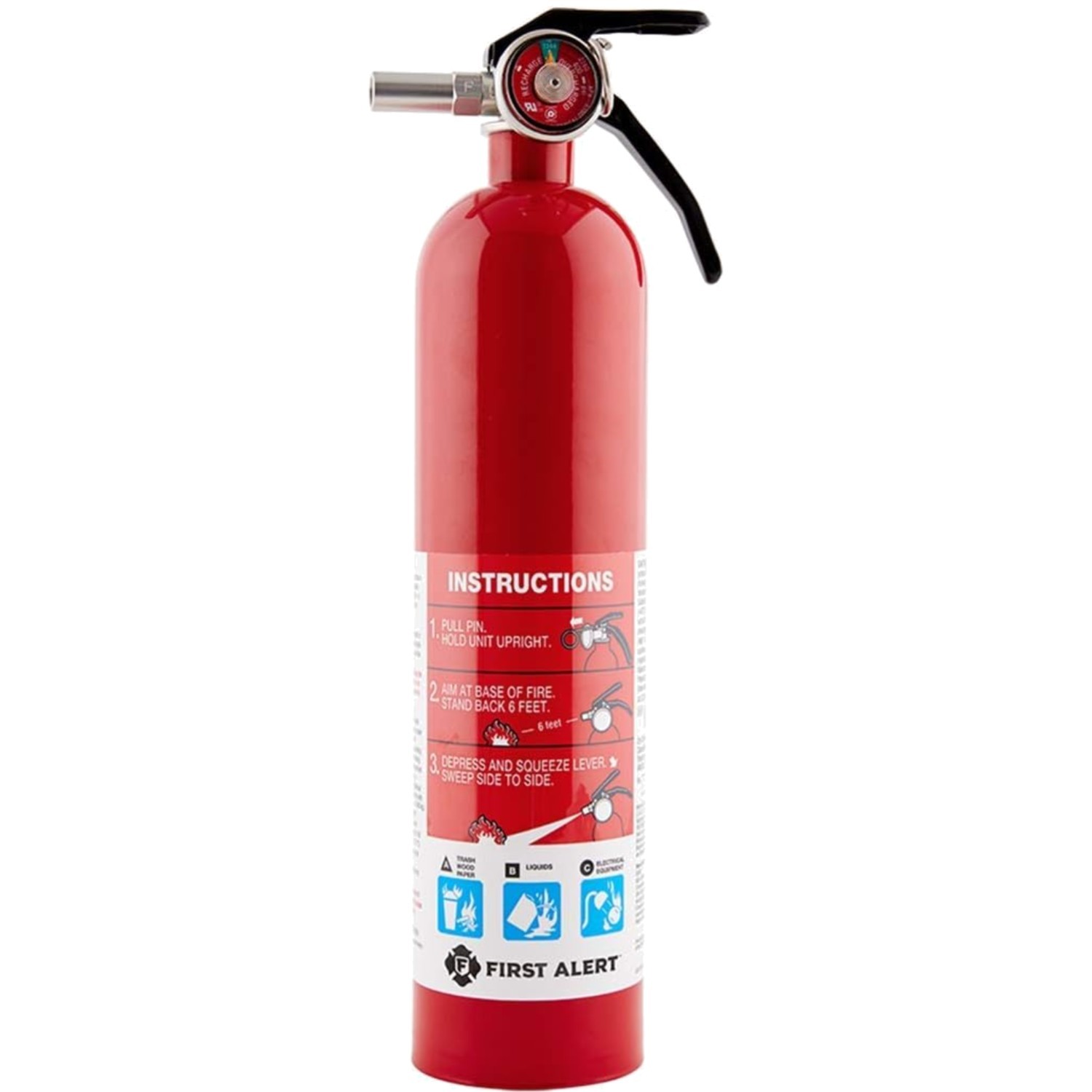 Fire Extinguisher Home Stainless Steel Rechargeable 1-A:10-B:C