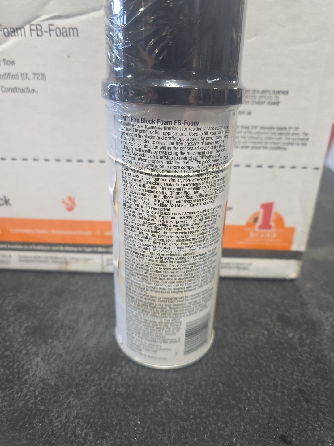 3M Fire Stop Block Spray Foam 12 Fl Oz Orange FB Polyurethane Sealant One Can