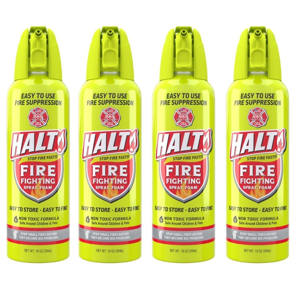10oz Non-Toxic Fire Safety Spray – PFAS-Free Handheld Fire Suppressor, Portable