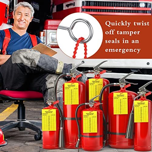 76 Pcs Monthly Fire Extinguisher Inspection Tags Set Including 4 Years Mainte…