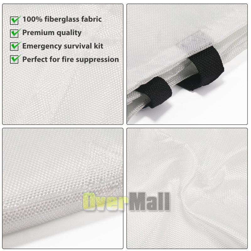 47″X47″ Fire Blanket Emergency for Home Car Fiberglass Fire Suppression Blanket