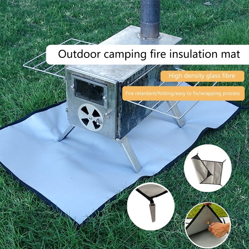 Oilproof Fireplaces Protective Mats Fireproofs Camping Heavy Type Grills Mats