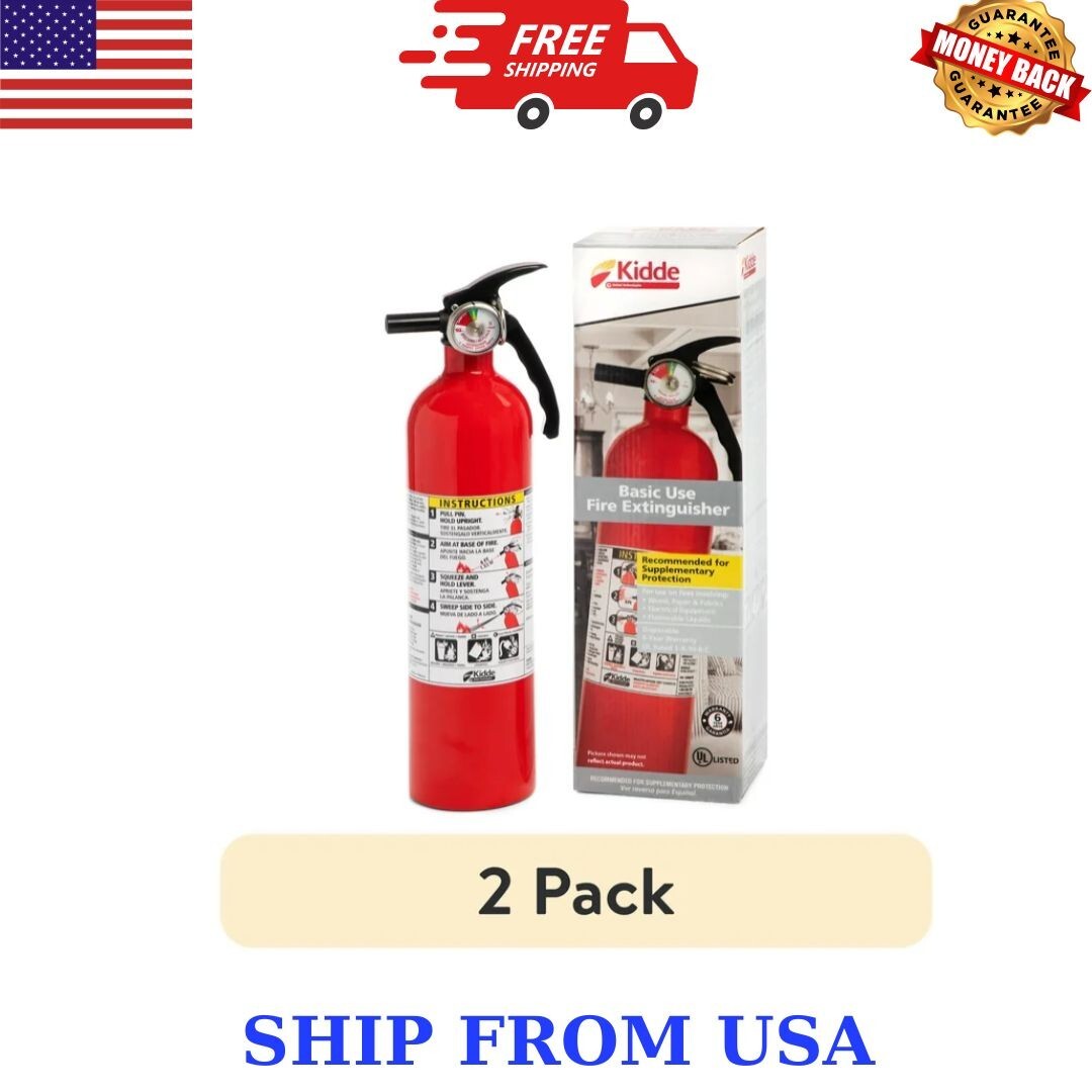 (2 pack) Kidde Basic Fire Extinguisher for Home, Residential 1A10BC