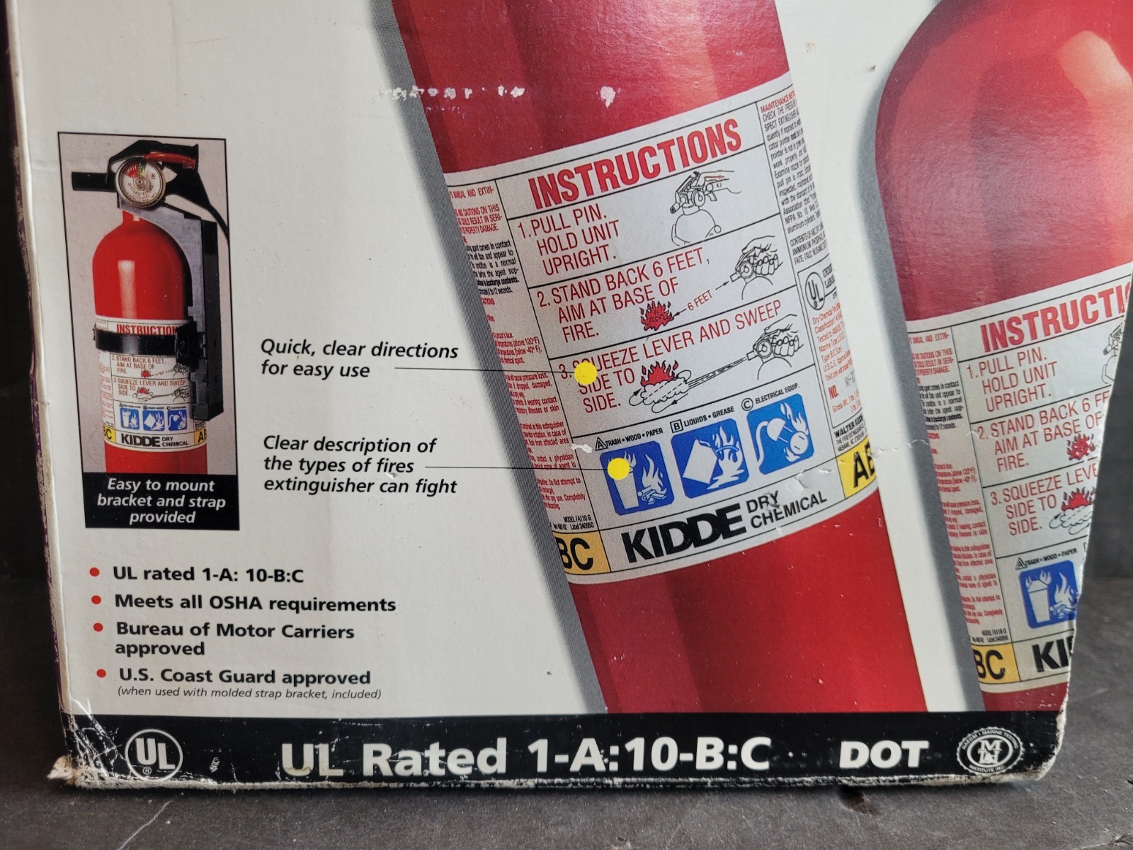 Kidde Fire Extinguisher 1-A:10-B:C Class – 2-Pack – 234211