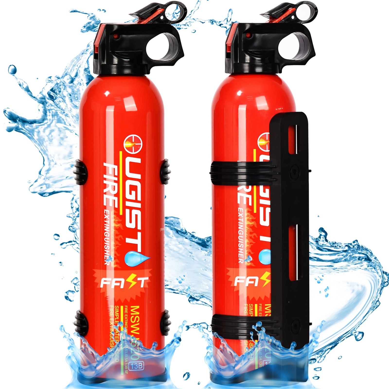 Safety Fire Extinguisher Special Water Based with Brackets, 2 Pieces