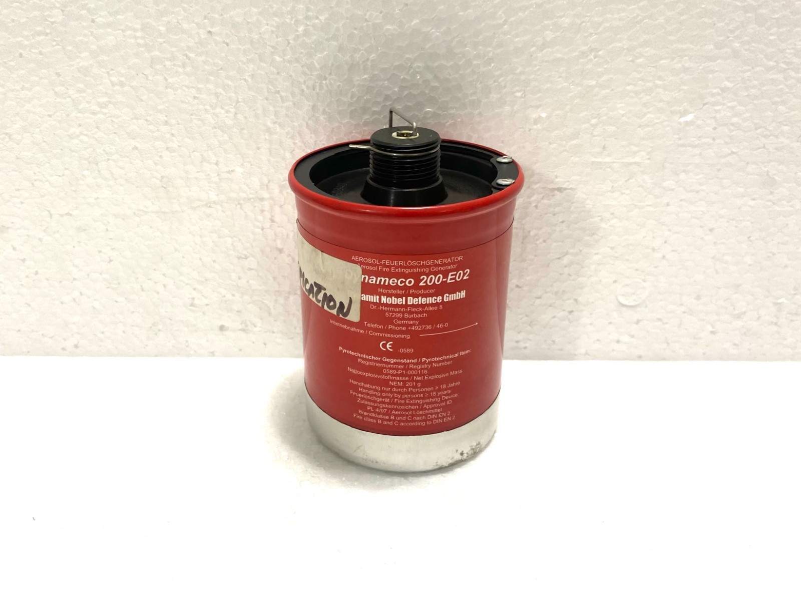 Dynameco 200-E02 Aerosol Fire Extinguishing Generator