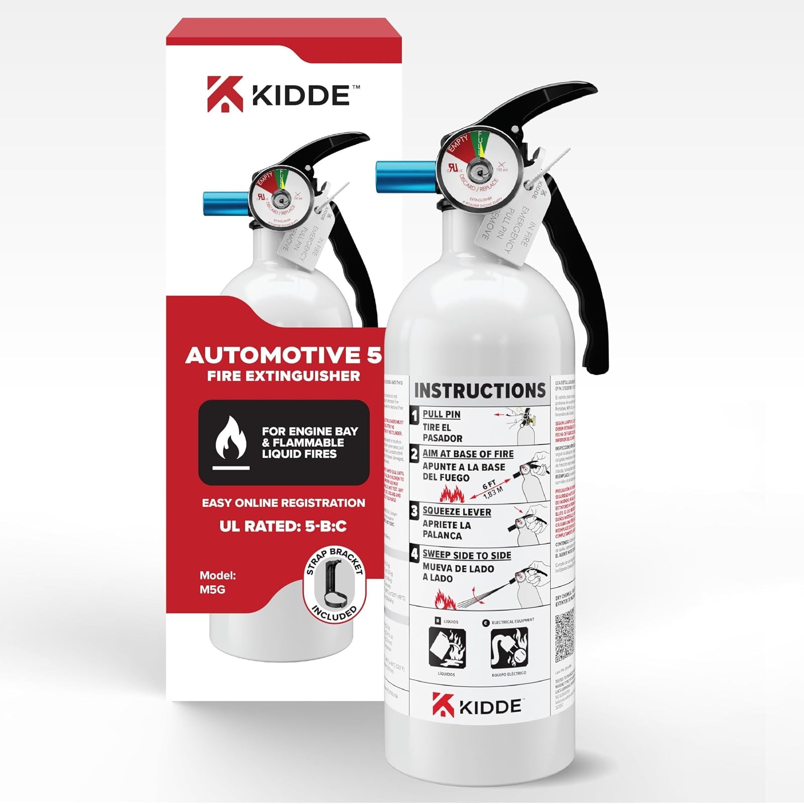 Kidde 5BC Fire Extinguisher for Vehicles Cars Trucks
