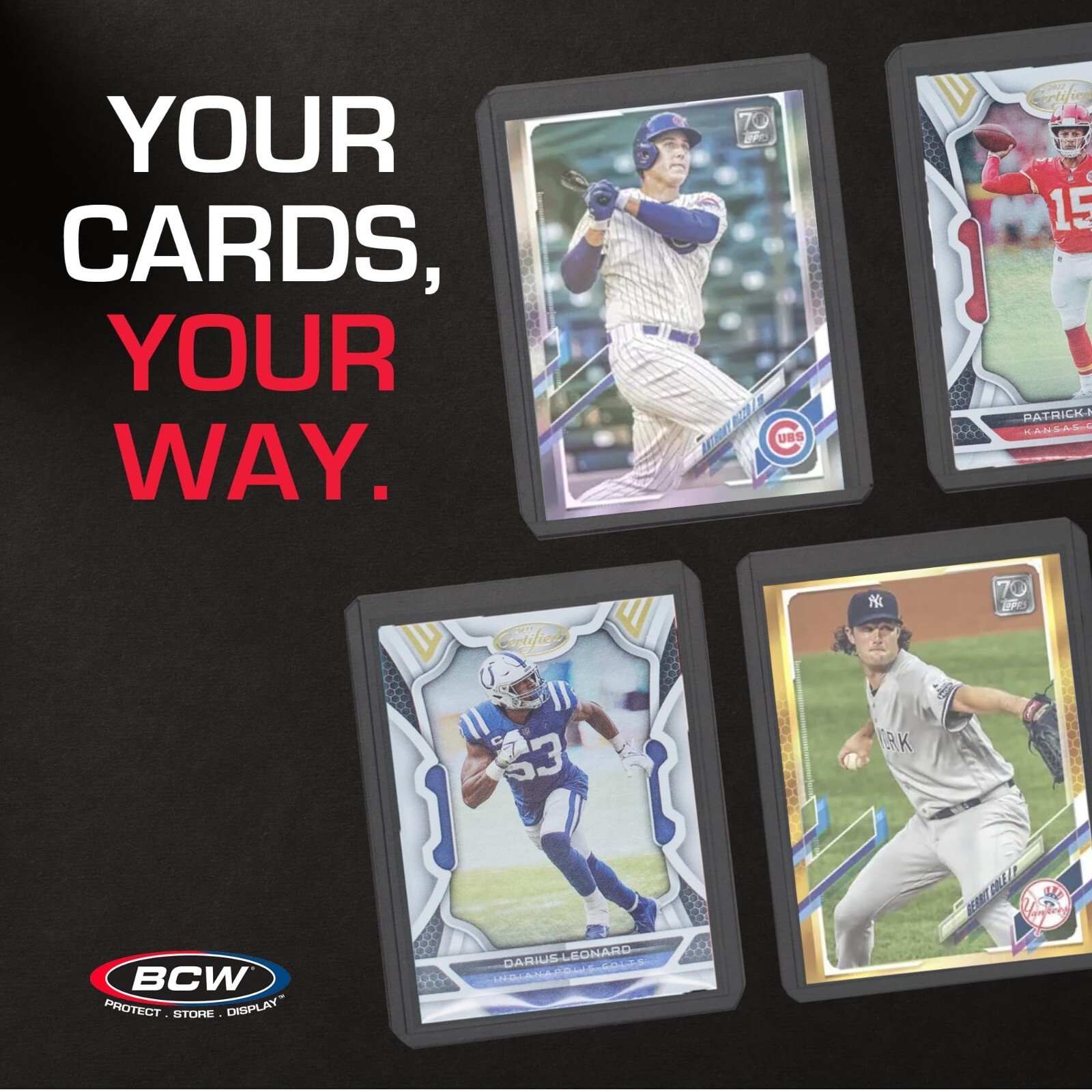 Trading Card Sleeves Hard Plastic Topload Clear Case Holder 200 Baseball Cards