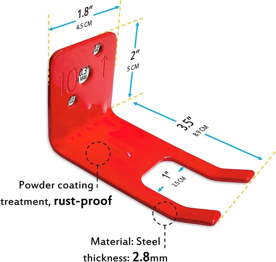 Fire Extinguisher Mounts Brackets 4 Pack Wall Hook Holder 10 lb Hanger