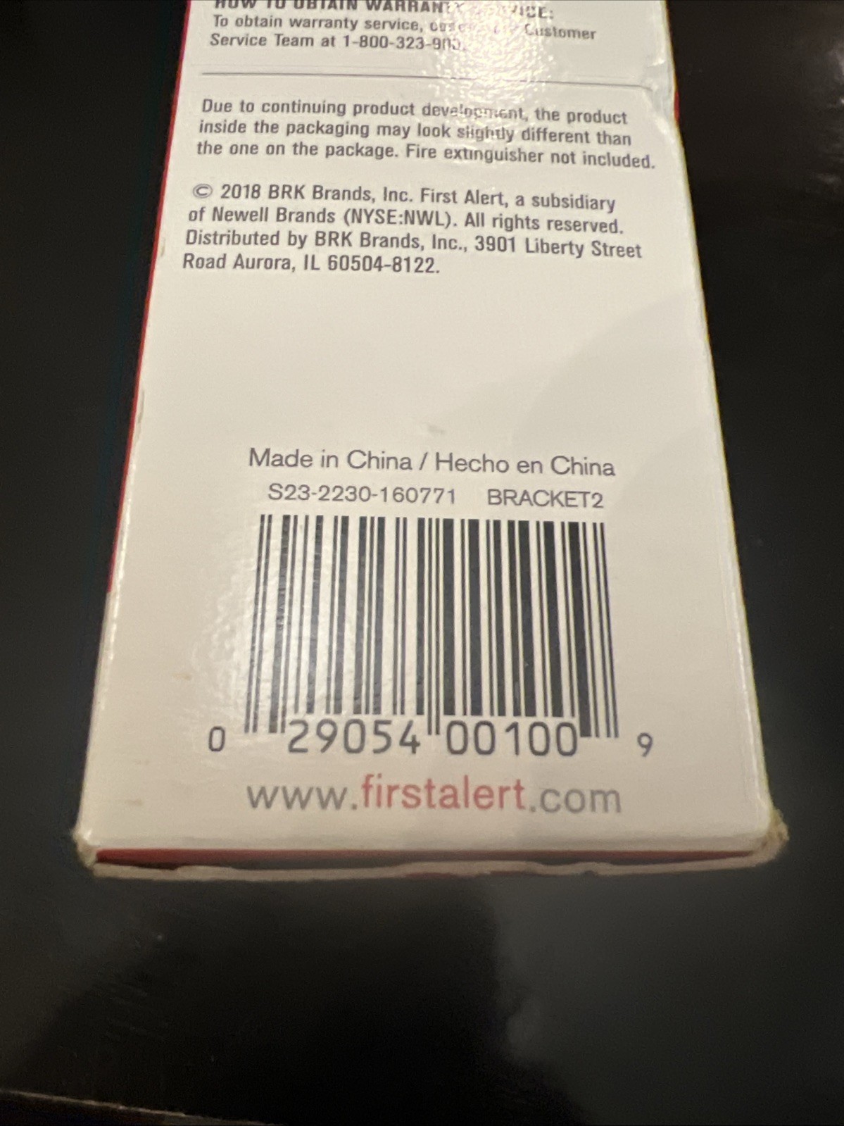 New First Alert BRACKET2 Small Fire Extinguisher Mounting Bracket 7.8 H x 2 W