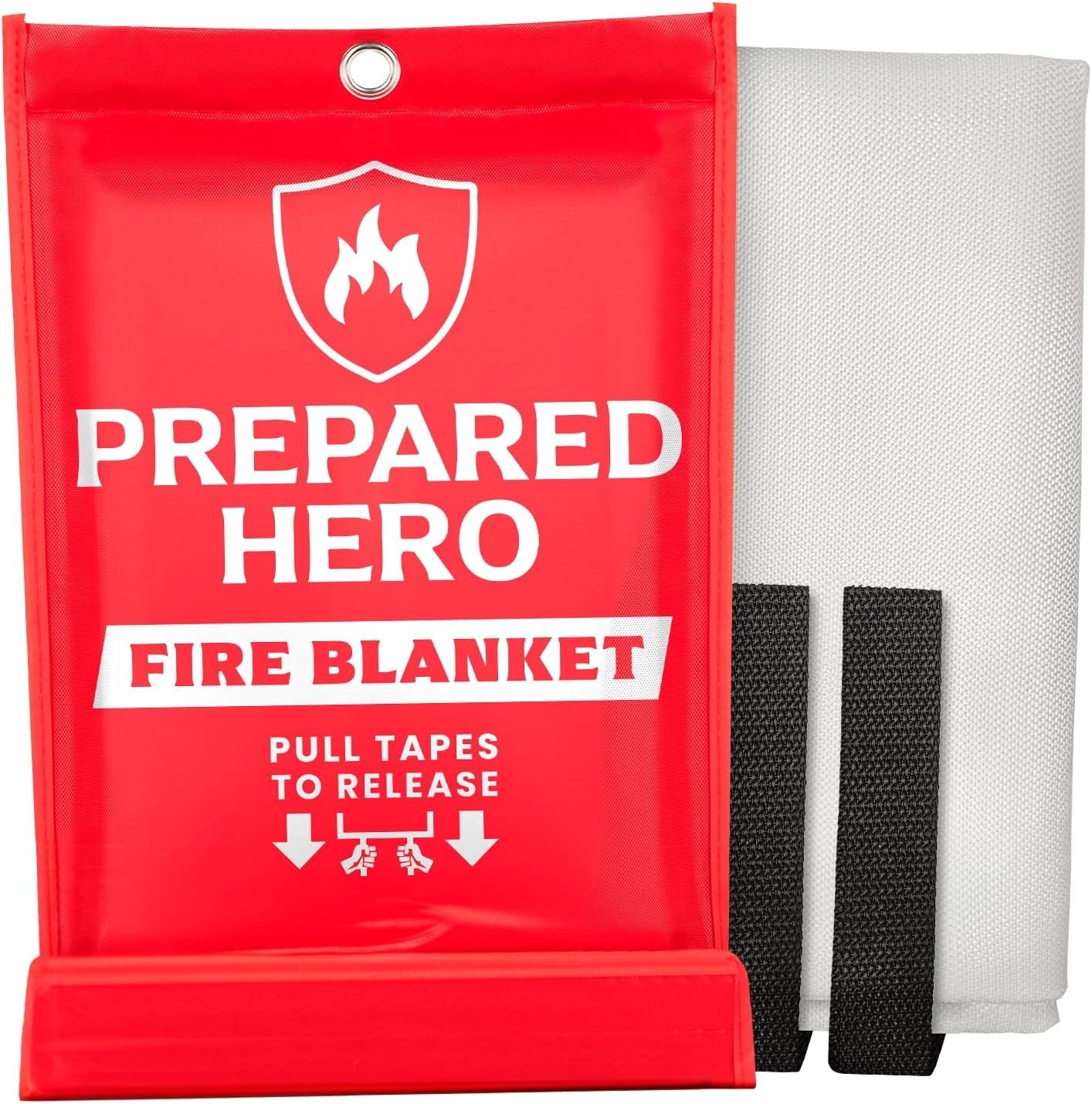 Emergency Fire Blanket – 1 Pack – Fire Suppression for Kitchen, 39” x 39” Fib…