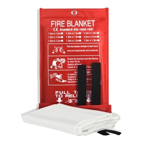 4 Pack Fire Blanket 40×40 Fiberglass Emergency Safety Smothering Tool Home Kitch
