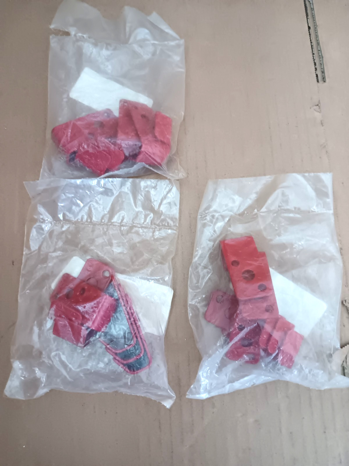 3JMY2 Pack Of 6 2.5 g Wall Mount Extinguisher Brackets Red Lot Of 3