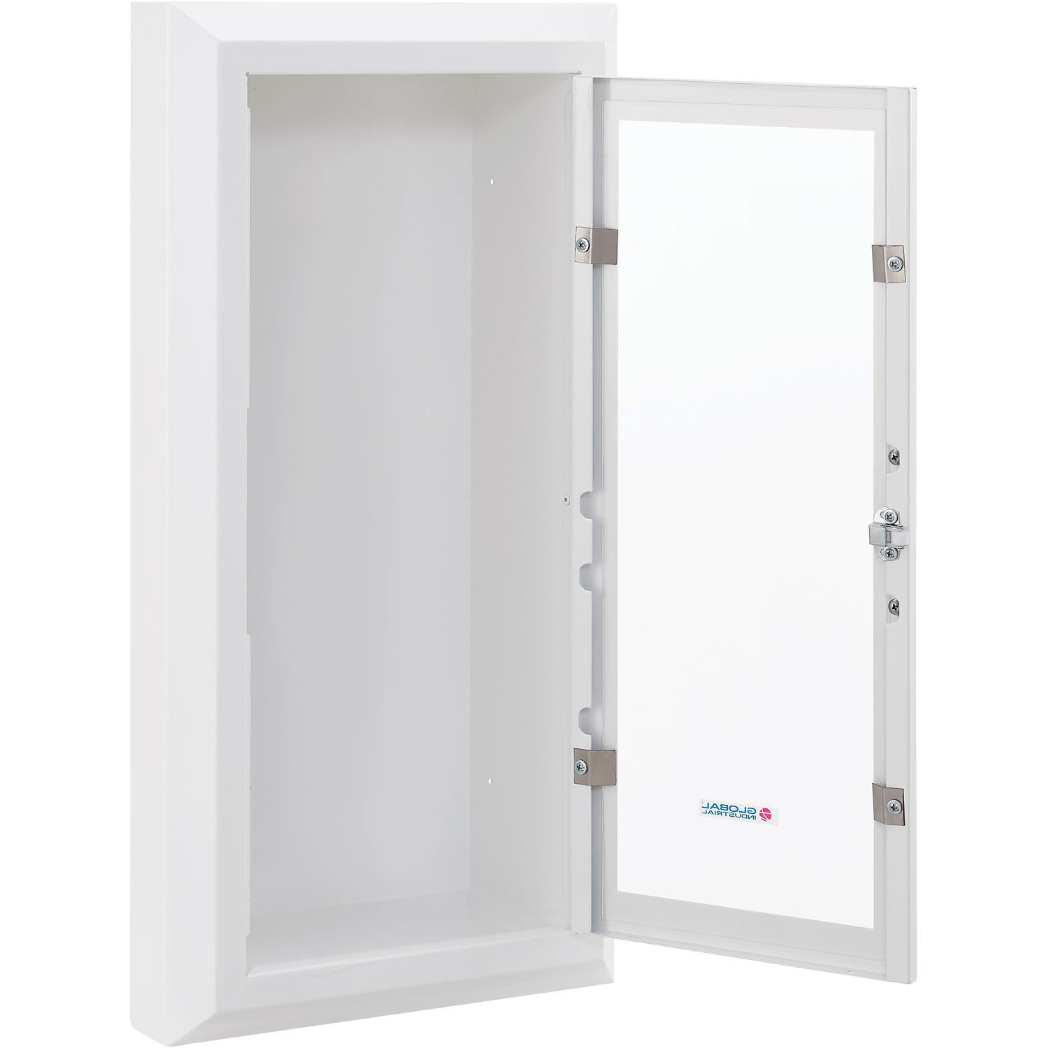 Global Industrial Fire Extinguisher Cabinet Semi-Recessed Fits 10 Lbs.
