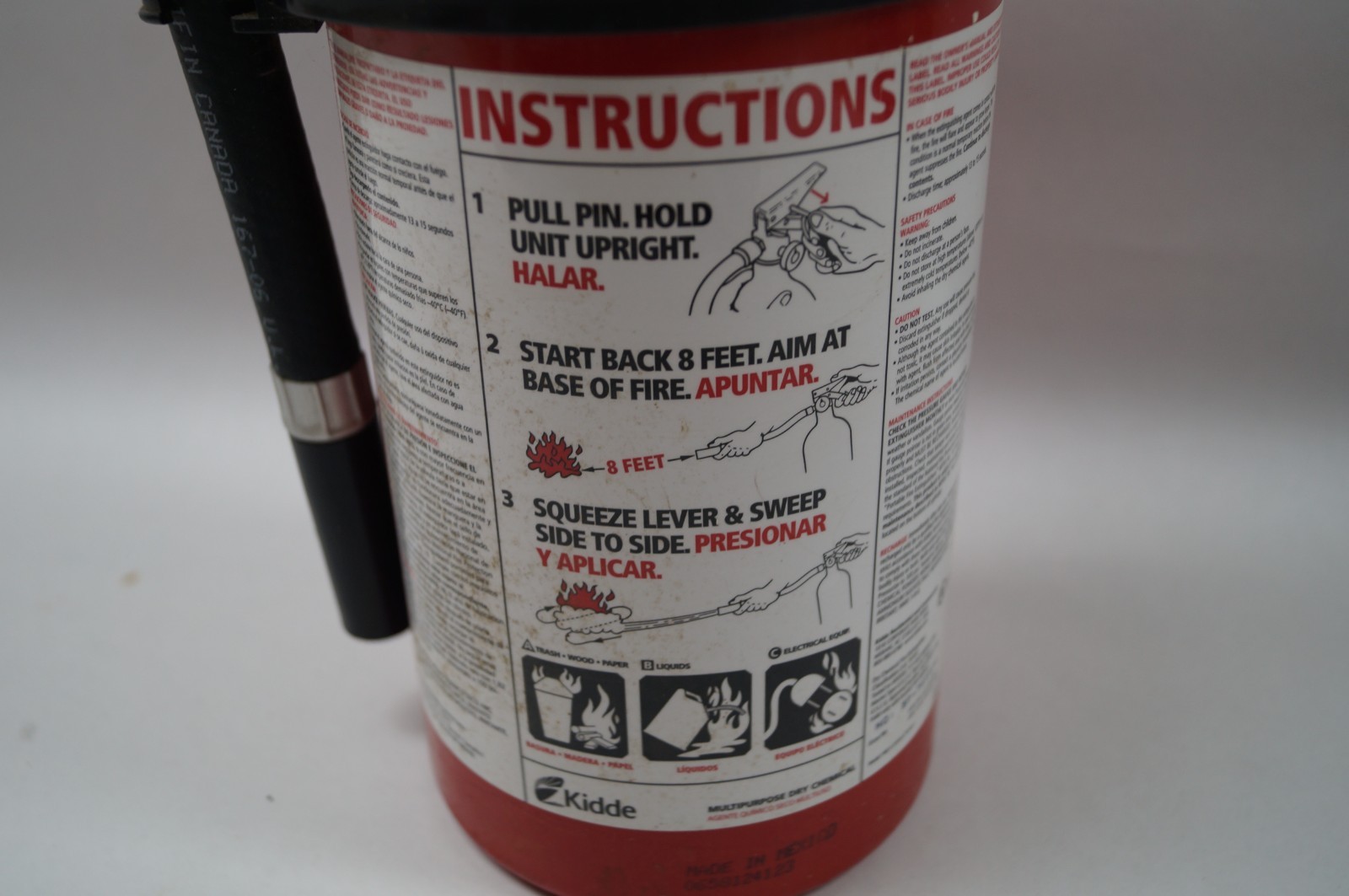 KIDDE PRO 4 TCM-9, P210-3 Fire Extinguisher 6 lbs Dry Chemical WORKING F121