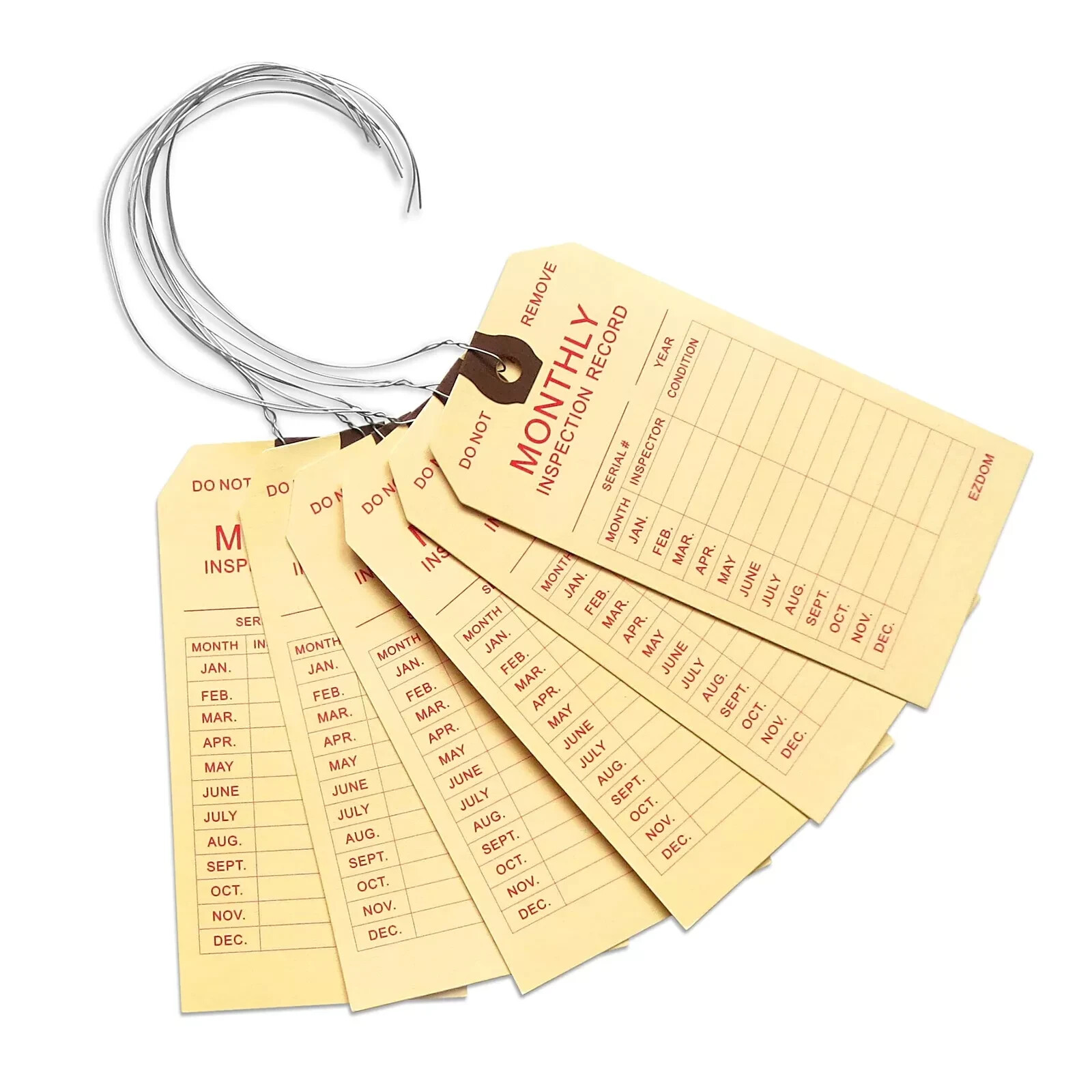 Fire Extinguisher Monthly Inspection Tags – 4 3/4″ x 2 3/8″ – Box of 100 Mani…